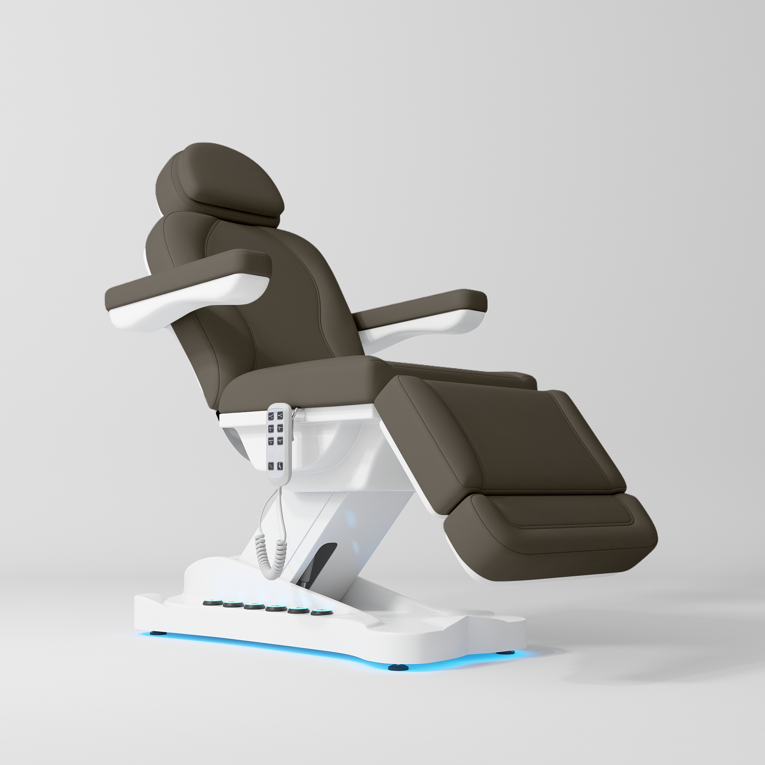 Éclat Electric Beauty Bed with Footrest Control Cocoa Mocha