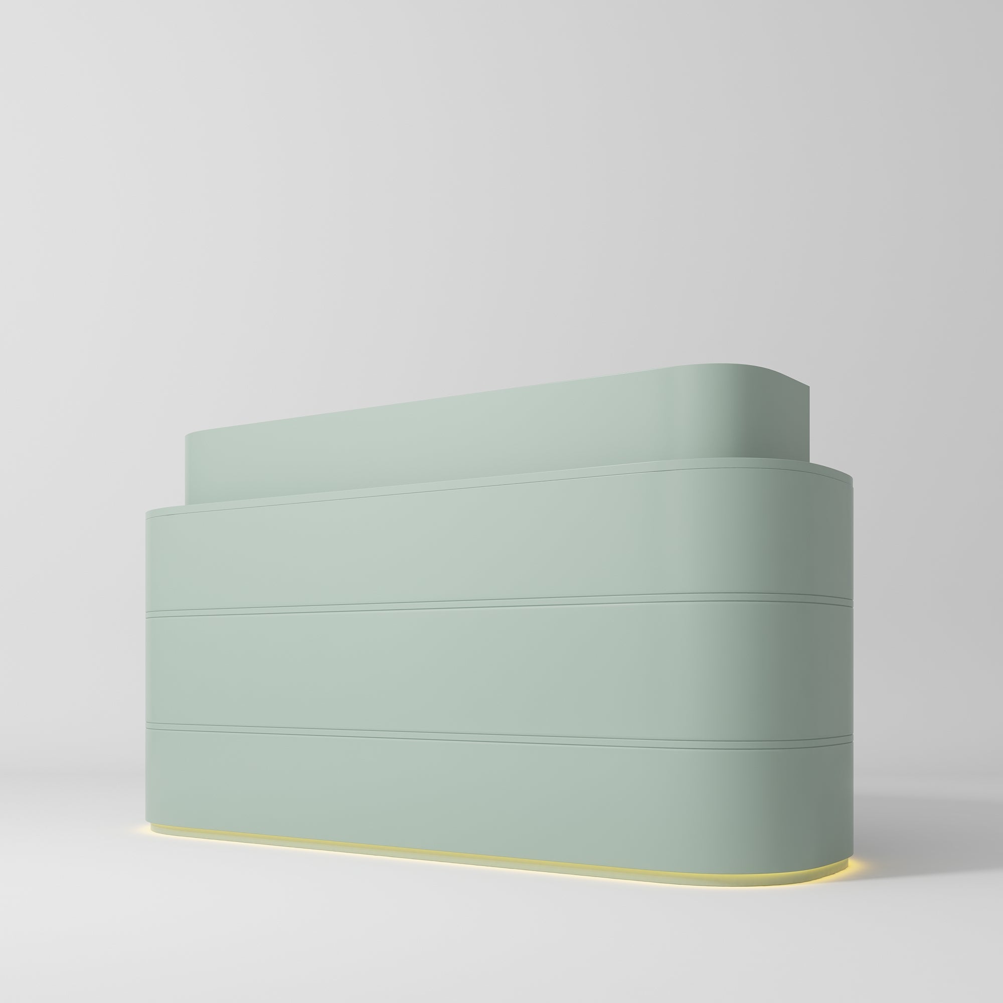 Lueur Luxury Beauty Salon Reception Desk with LED Base Olive