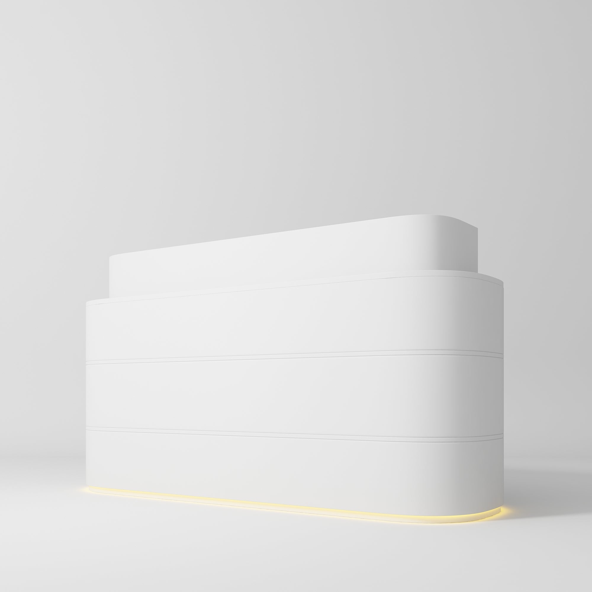 Lueur Luxury Beauty Salon Reception Desk with LED Base White