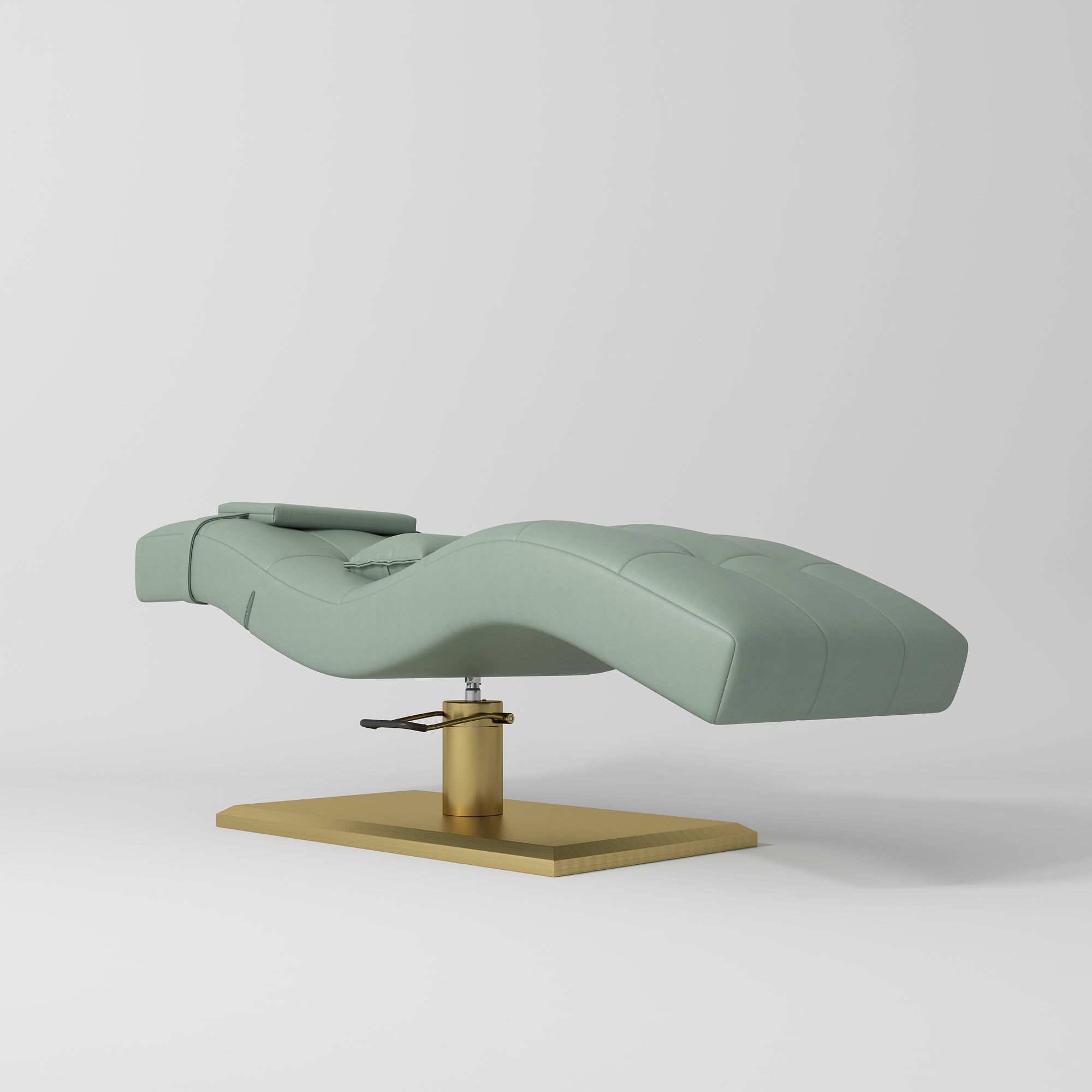 Prestige Hydraulic Eyelash Bed – Adjustable Headrest & High-Density Sponge Olive