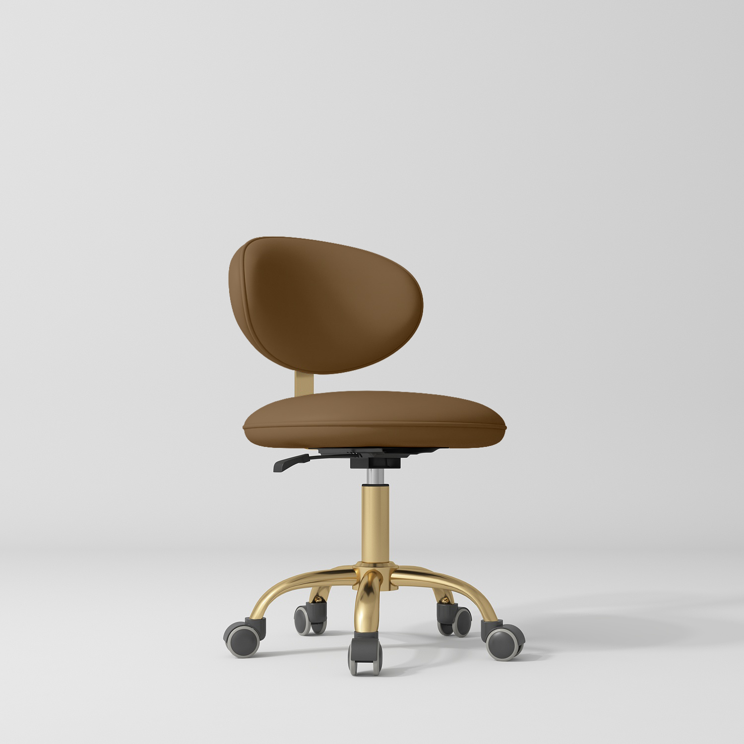 Aura Beauty Salon Chair – 360° Rotation Caramel