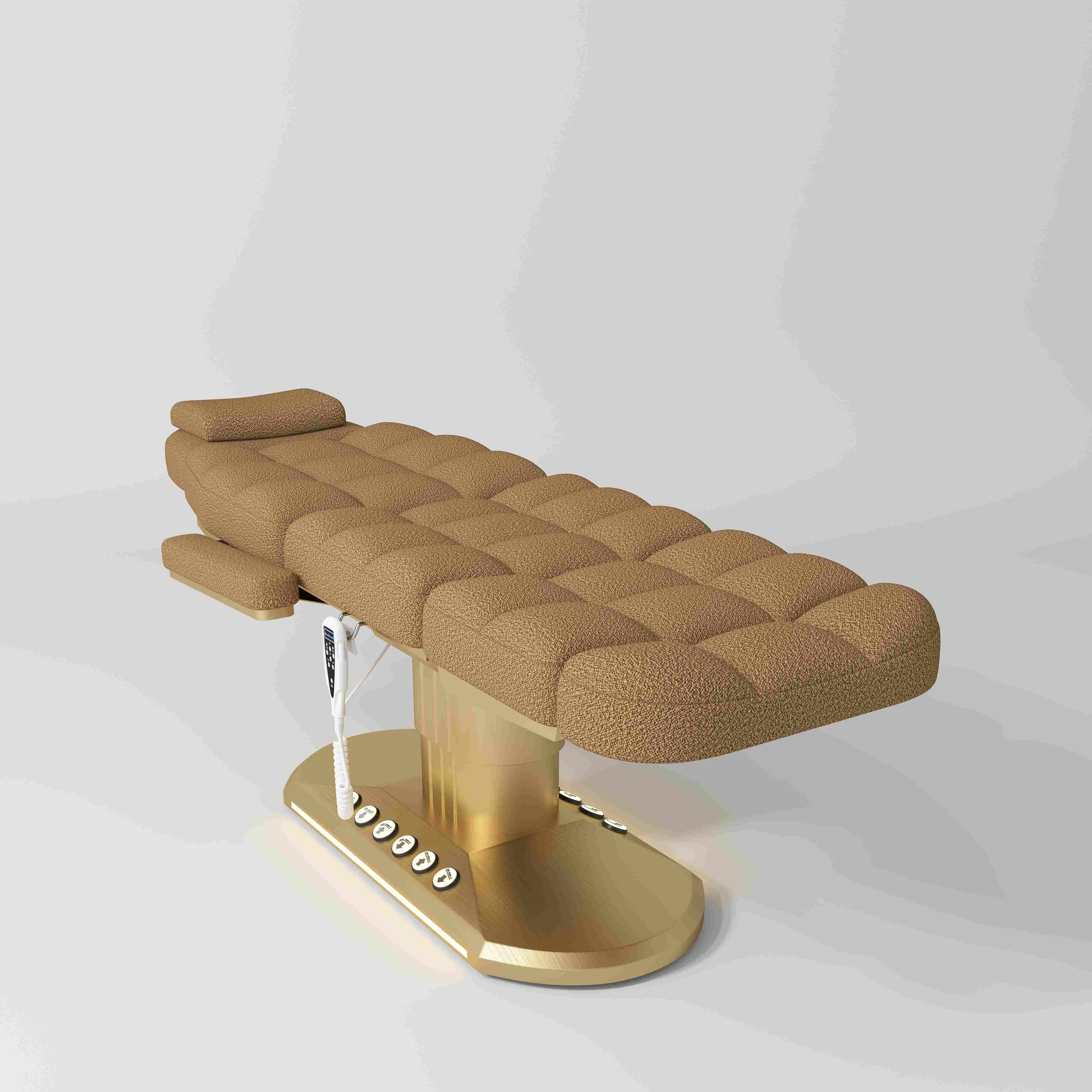 Orielle Version A Luxury Electric Beauty Bed with Dual Controls Teddy Brown