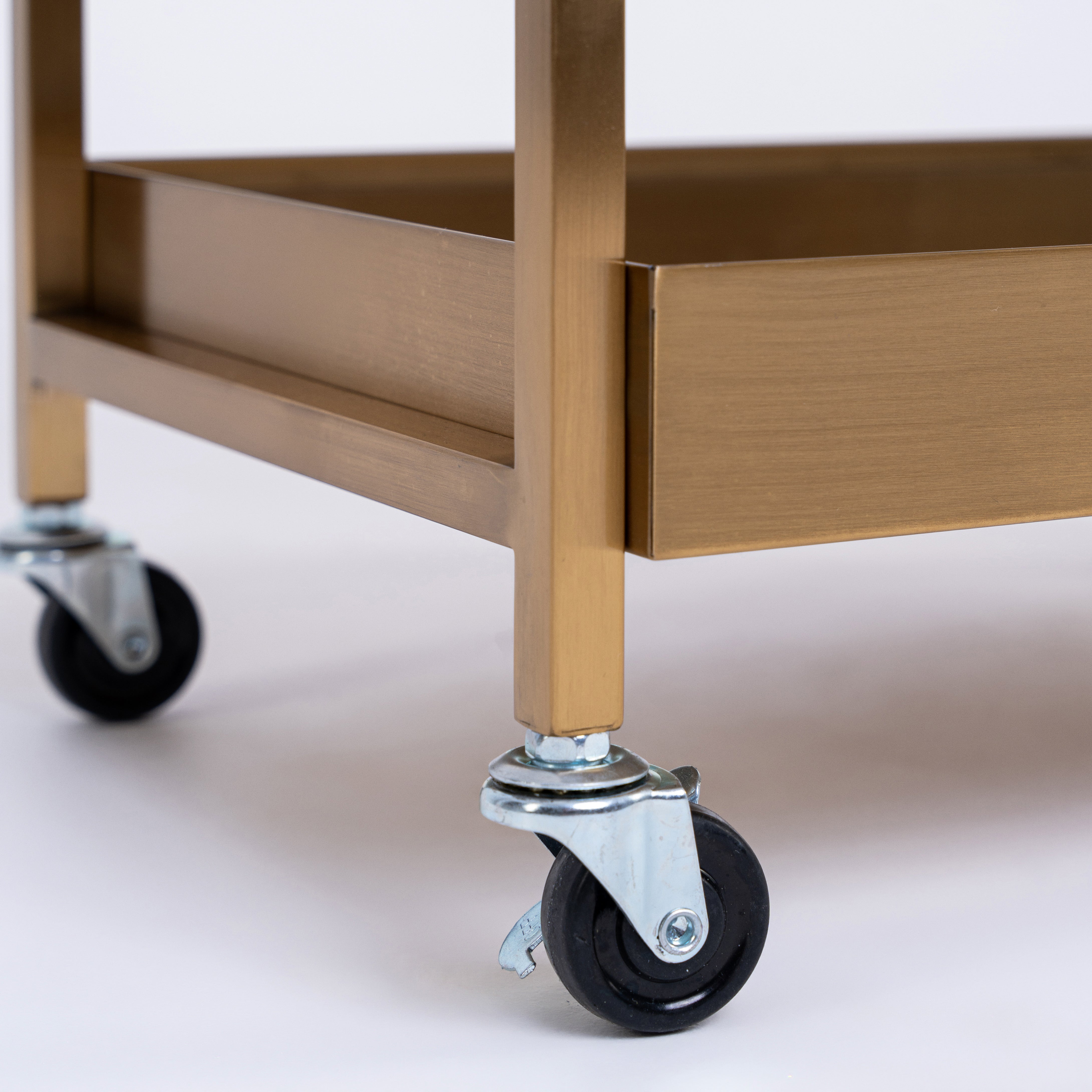 Professional Beauty Trolley with Wheels Mobile Assistant Gold