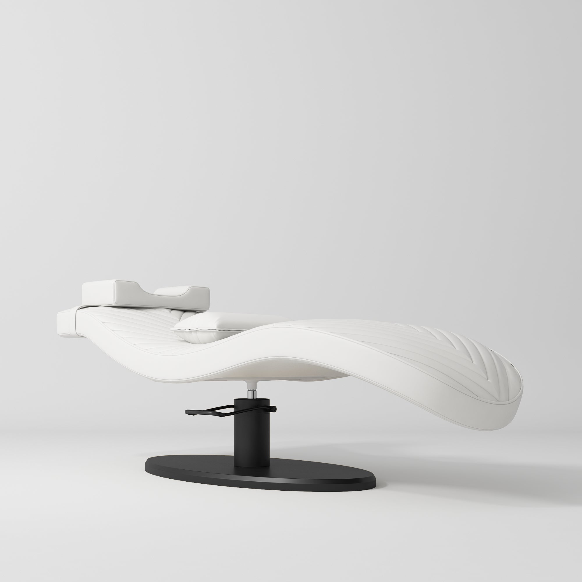 Royale Ergonomic Luxury Lash Beauty Bed White Black Base