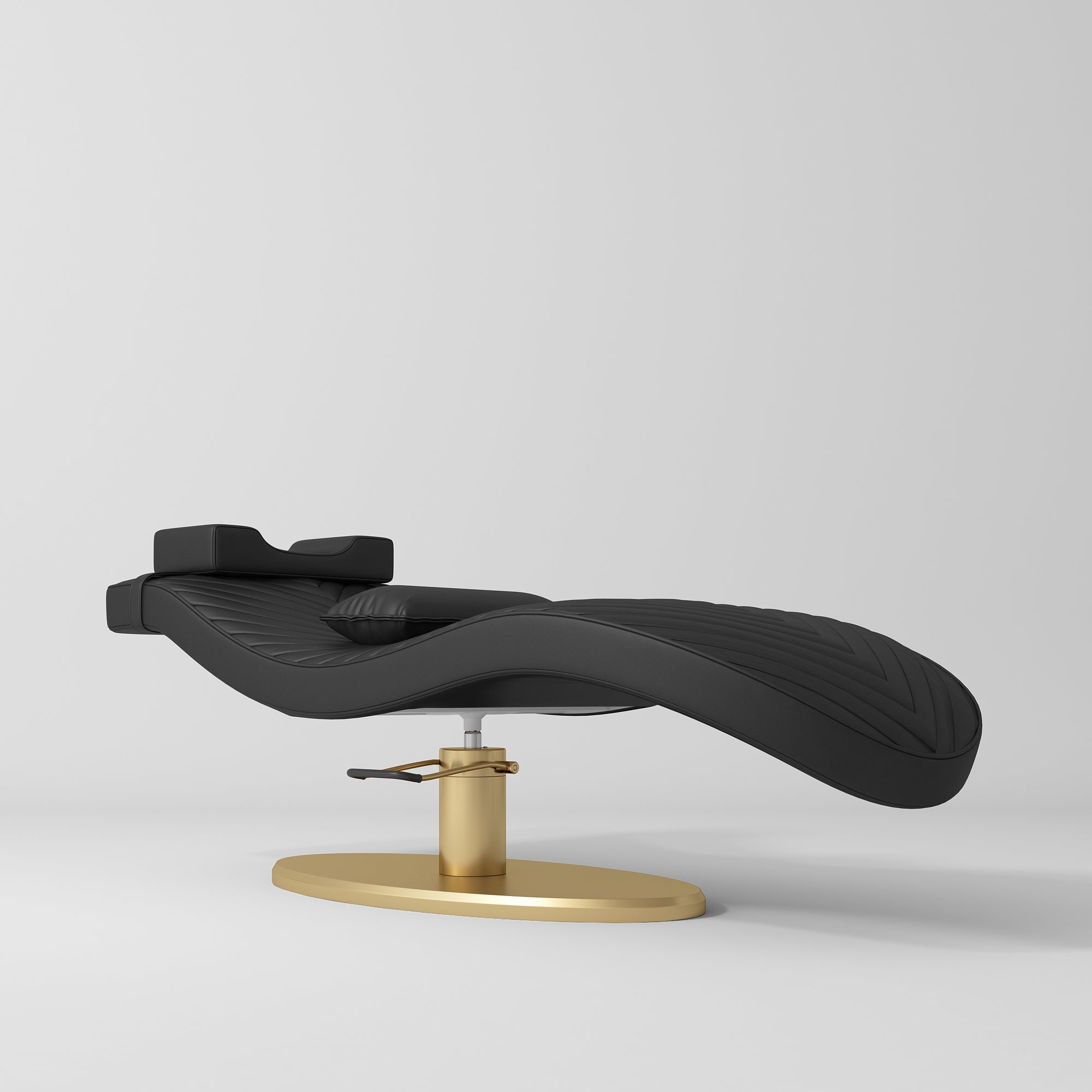 Royale Ergonomic Luxury Lash Beauty Bed Black Gold Base