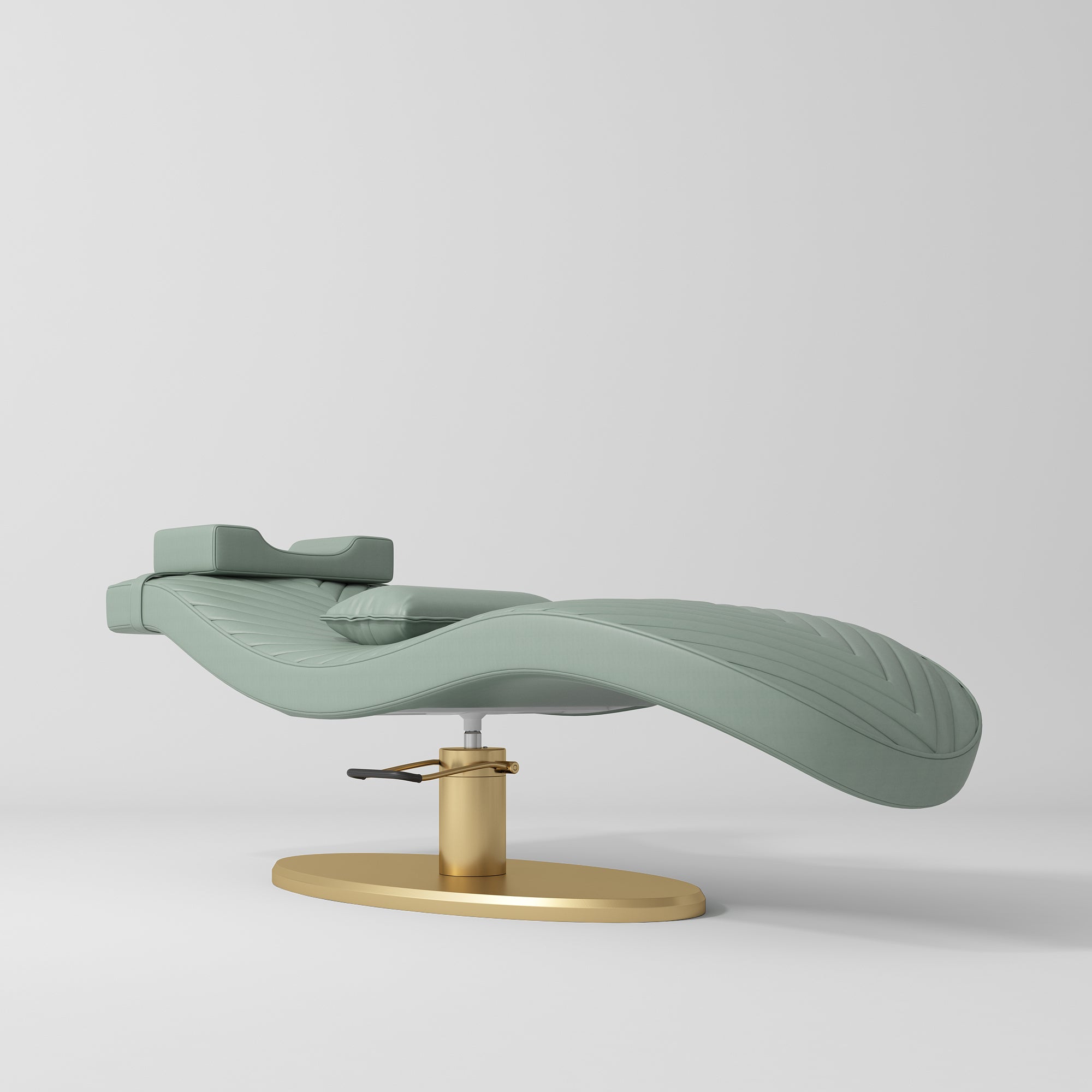 Royale Ergonomic Luxury Lash Beauty Bed Olive Gold Base