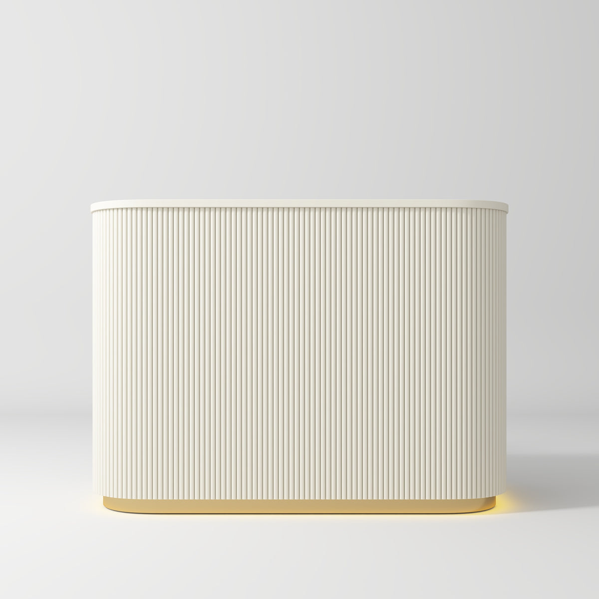 Averne Elegant LED Salon Reception Desk Sleek Modern Design Creamy