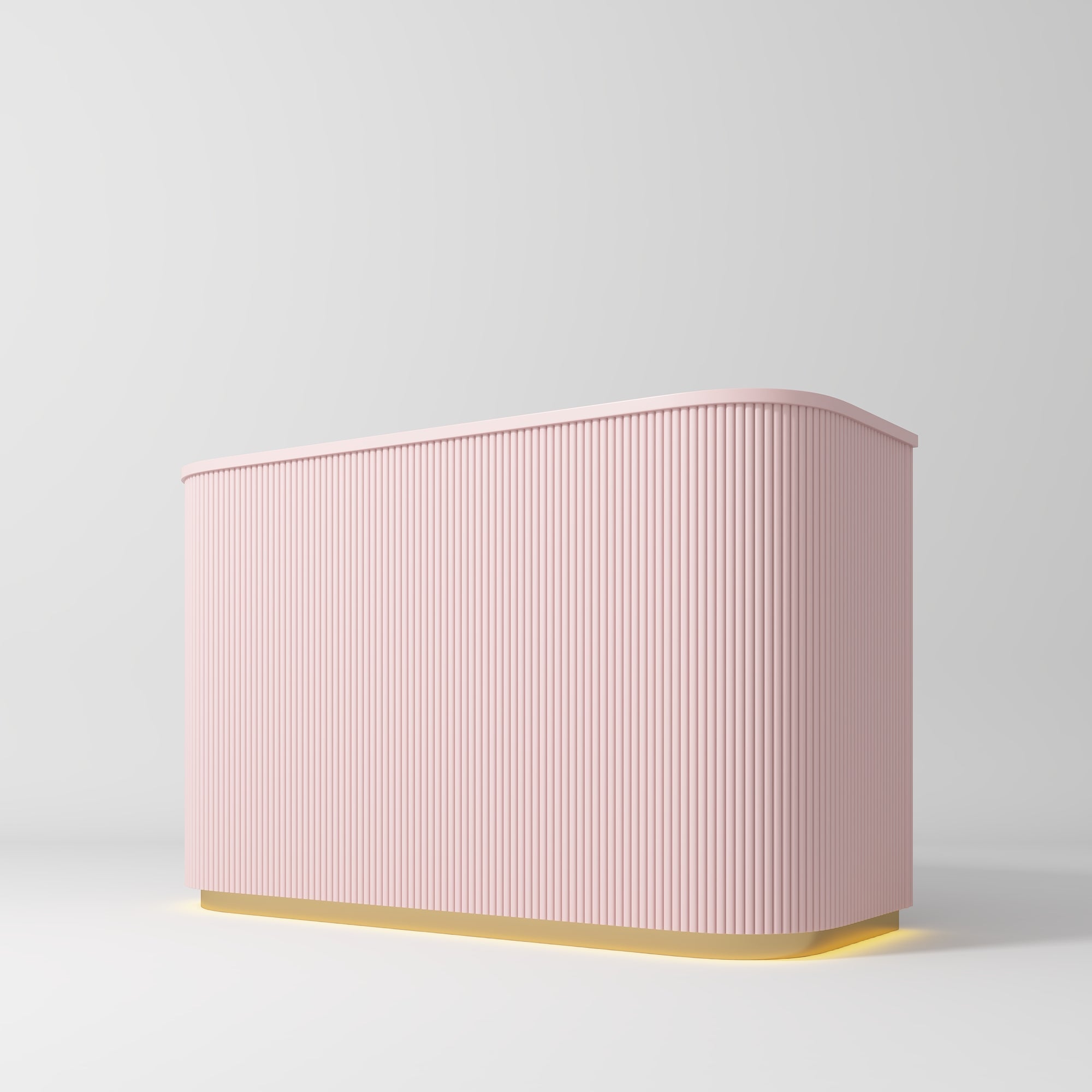 Averne Elegant LED Salon Reception Desk Sleek Modern Design Bare Blush