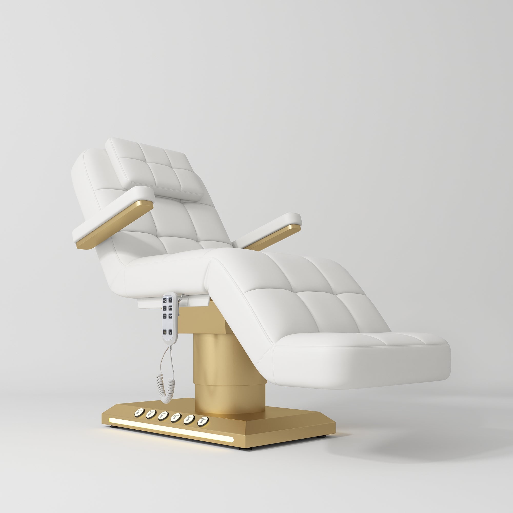 Saphir Version B Premium Complete Beauty Salon Set – Beauty Bed, Chair, Moonlight Lamp & Trolley White