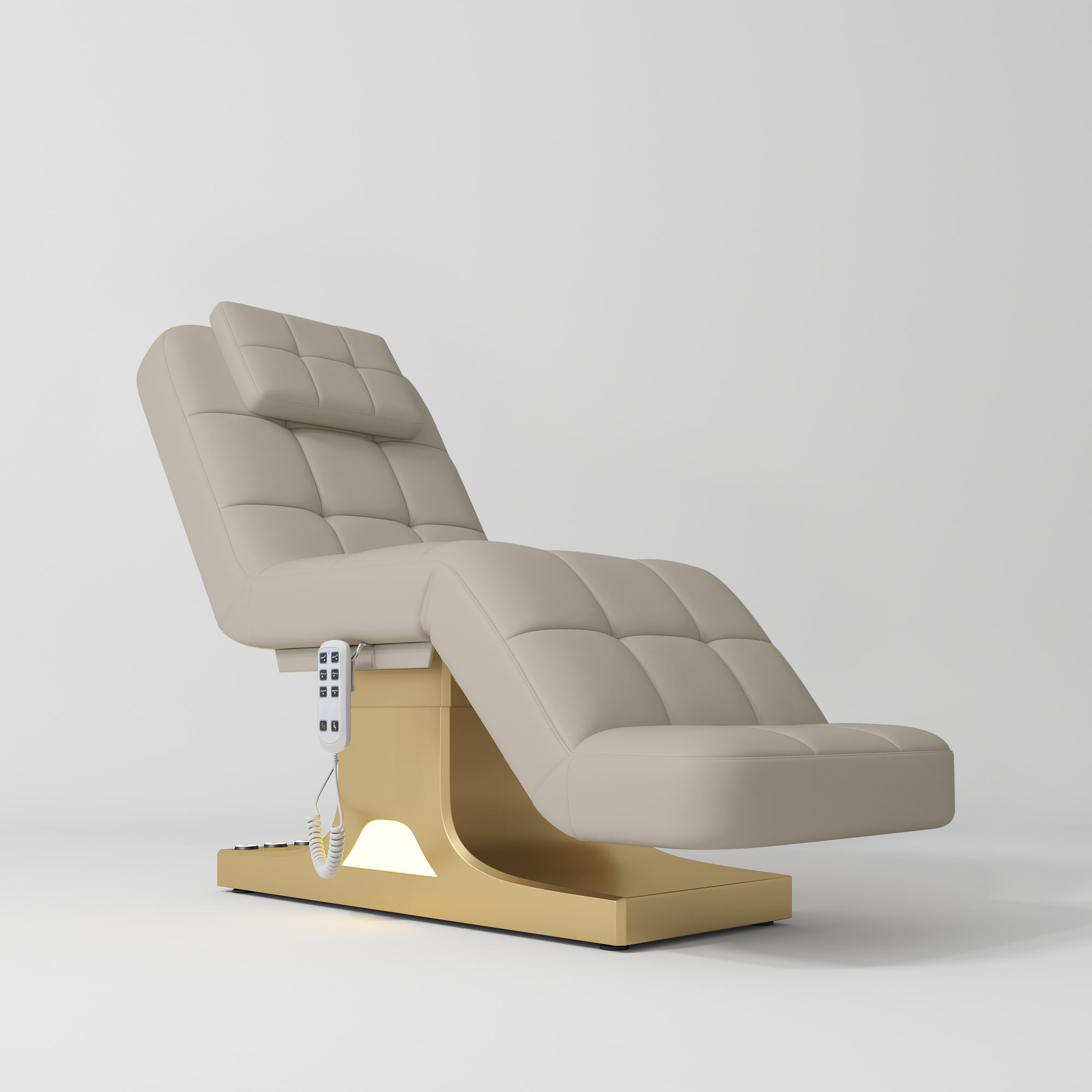 Saphir Version A Electric Beauty Bed with Dual Controls Stone Taupe