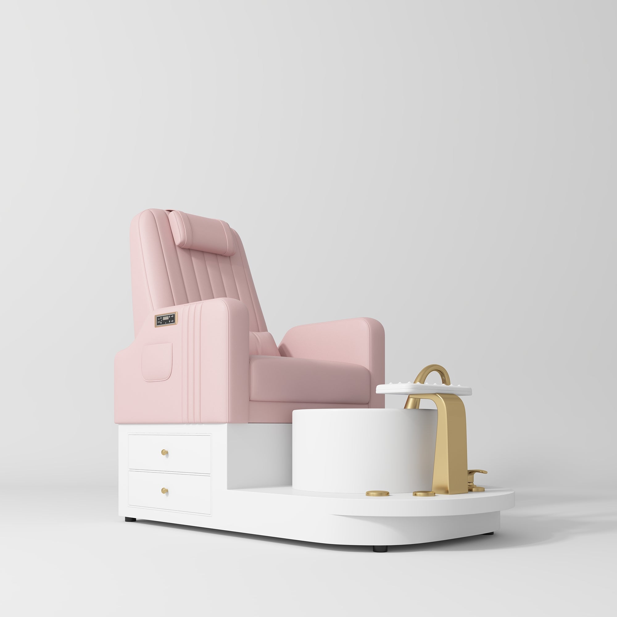 Noémie Luxury Electric Pedicure Chair with Massage Backrest Bare Blush