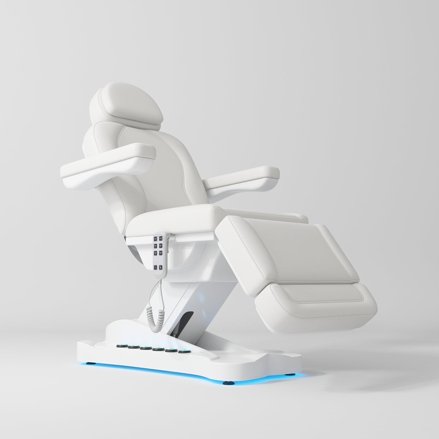 Éclat Electric Beauty Bed with Footrest Control White
