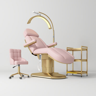 Étoile Complete Beauty Salon Set – Beauty Bed, Chair, Moonlight Lamp & Trolley Bare Blush