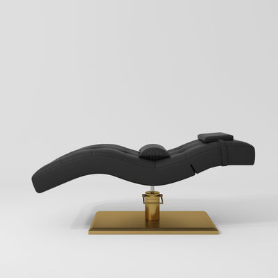 Prestige Hydraulic Eyelash Bed – Adjustable Headrest & High-Density Sponge Black
