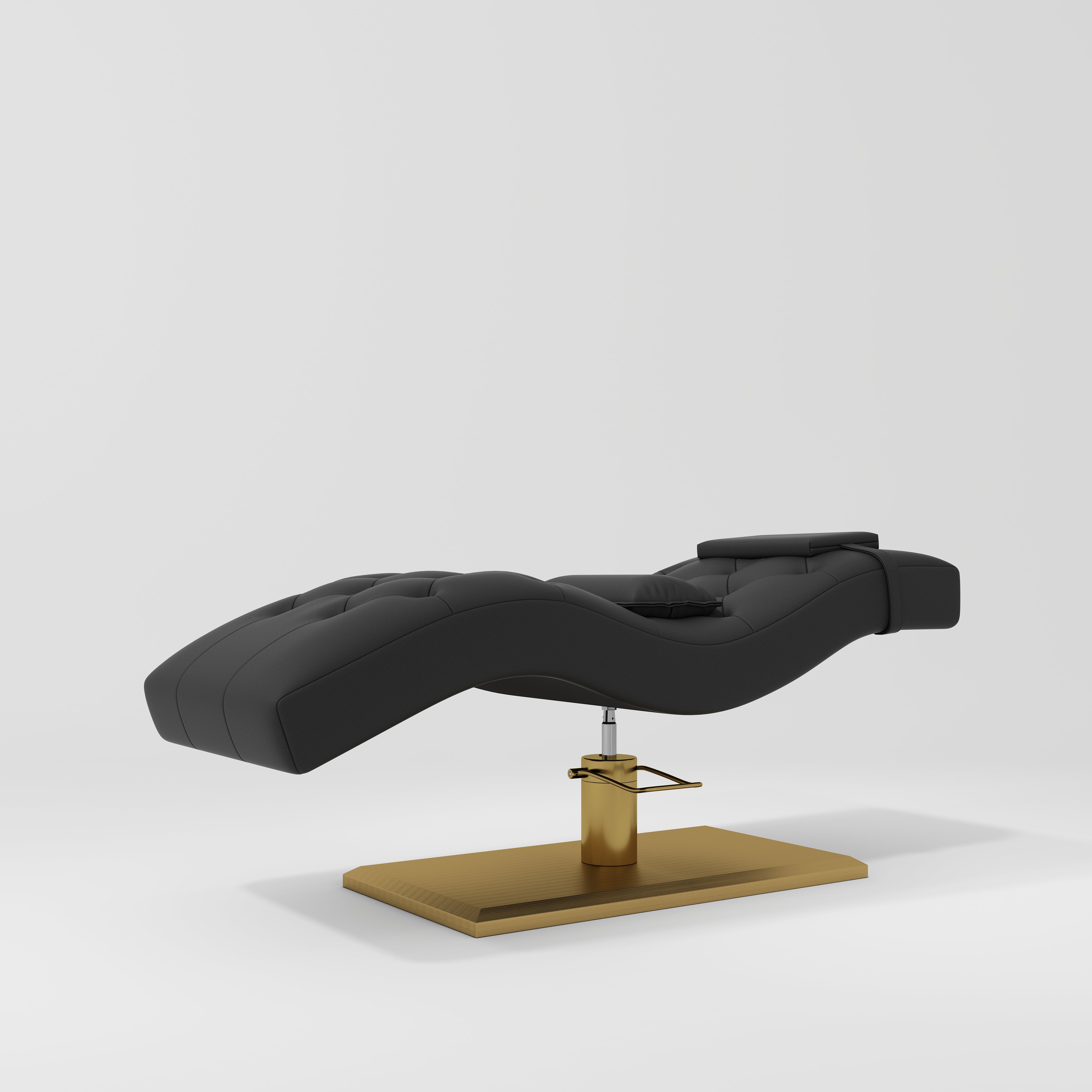 Prestige Hydraulic Eyelash Bed – Adjustable Headrest & High-Density Sponge Black