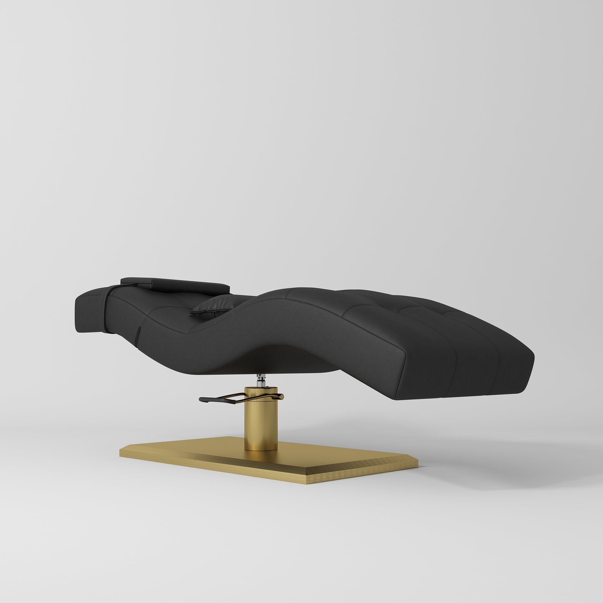 Prestige Hydraulic Eyelash Bed – Adjustable Headrest & High-Density Sponge Black