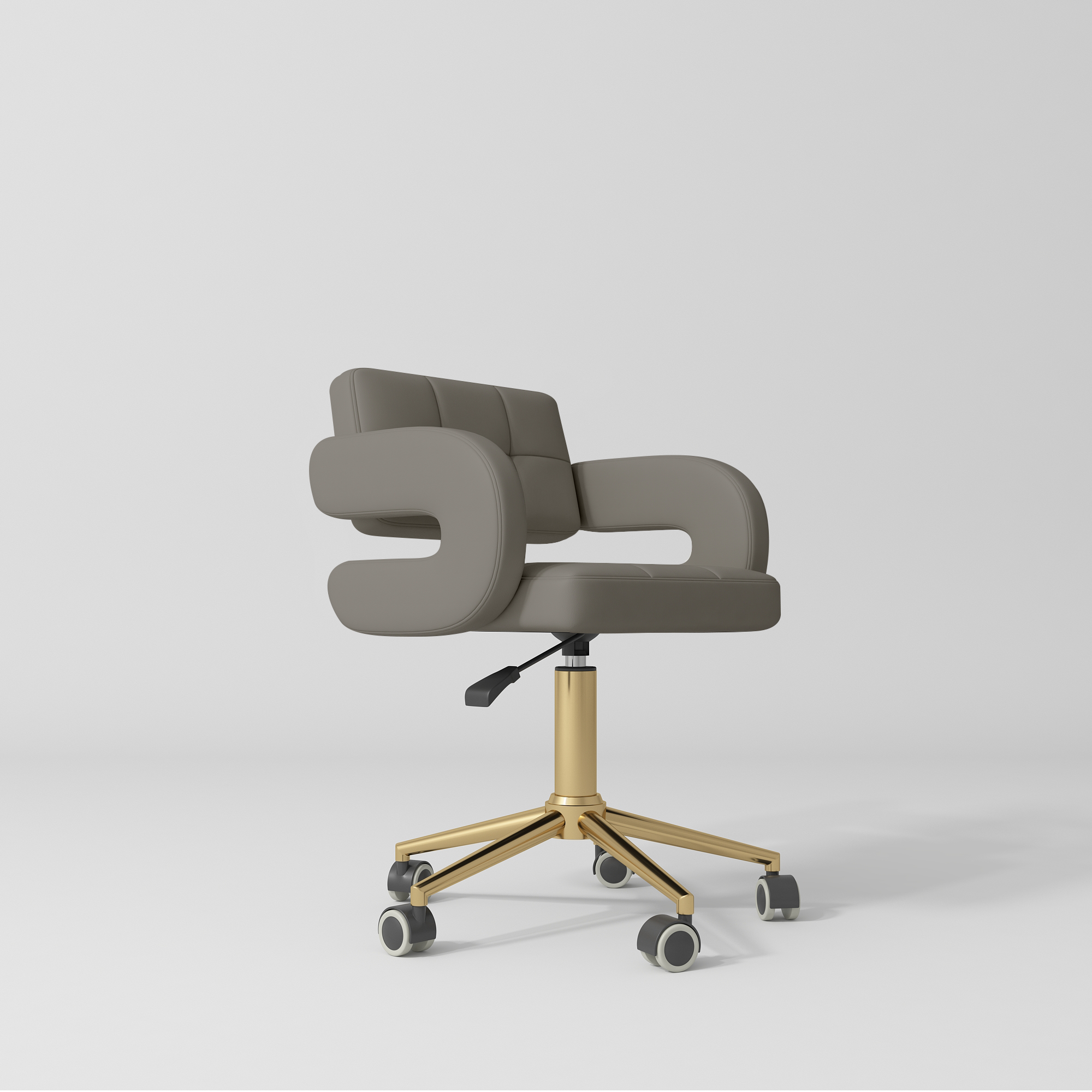 Serenity Beauty Salon Chair – 360° Rotation Deep Ash