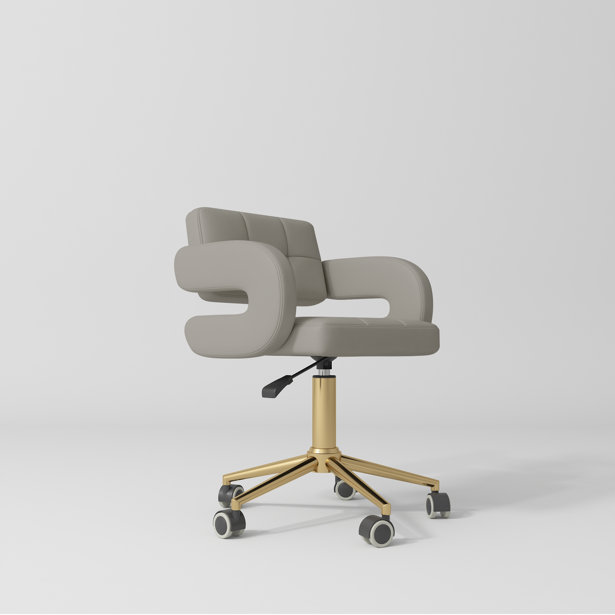 Serenity Beauty Salon Chair – 360° Rotation Pearl Greige