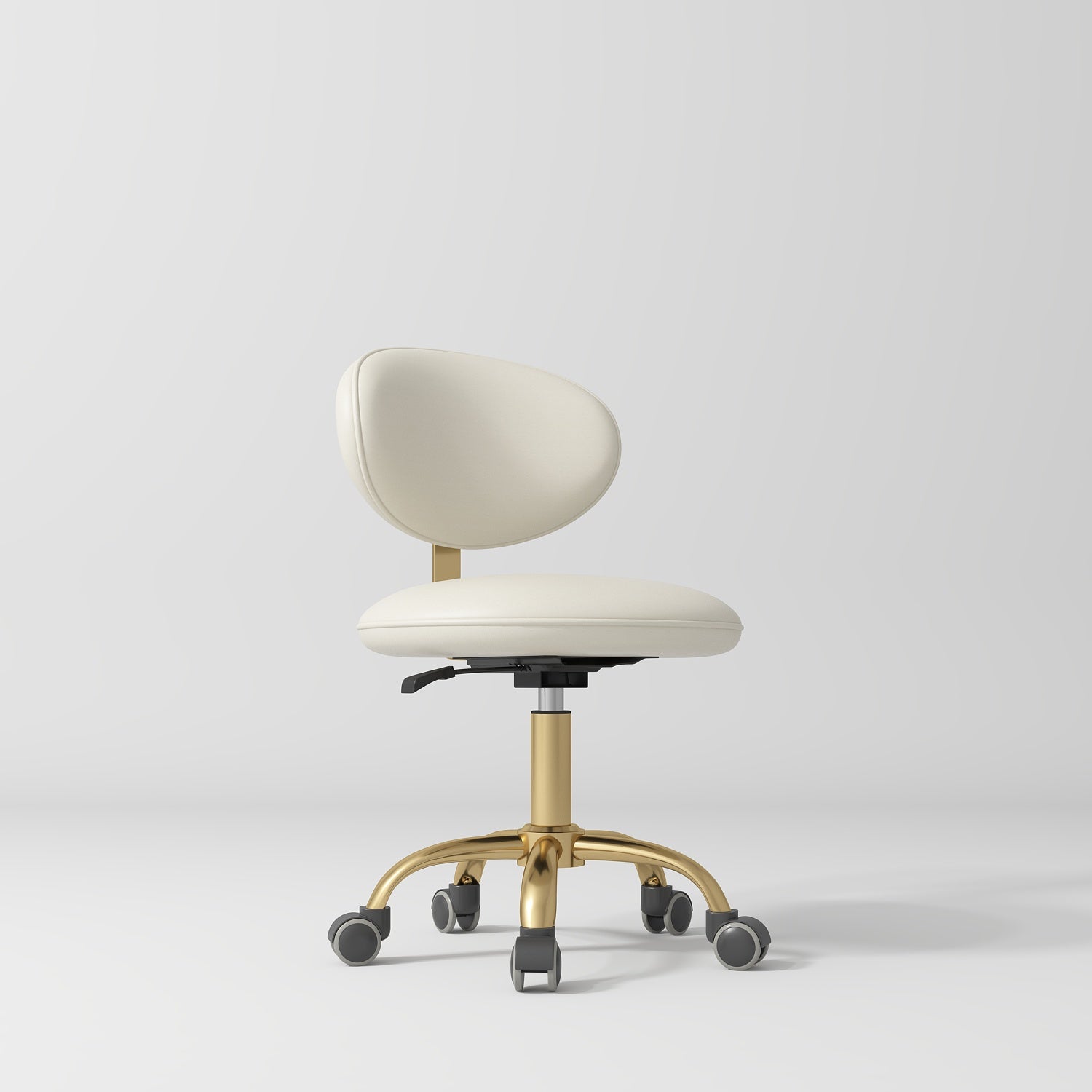 Aura Beauty Salon Chair  – 360° Rotation Creamy