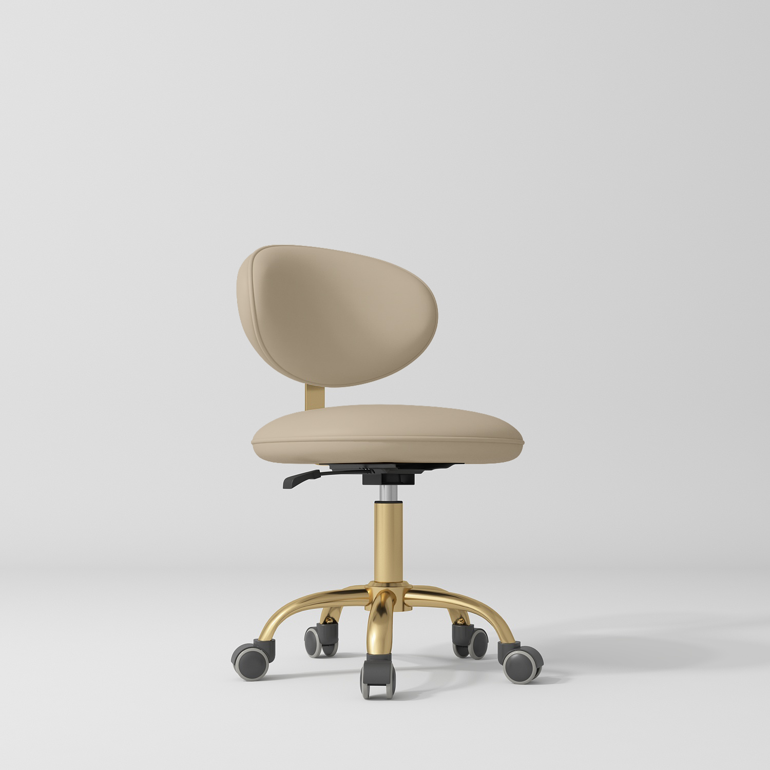 Aura Beauty Salon Chair  – 360° Rotation Warm Beige