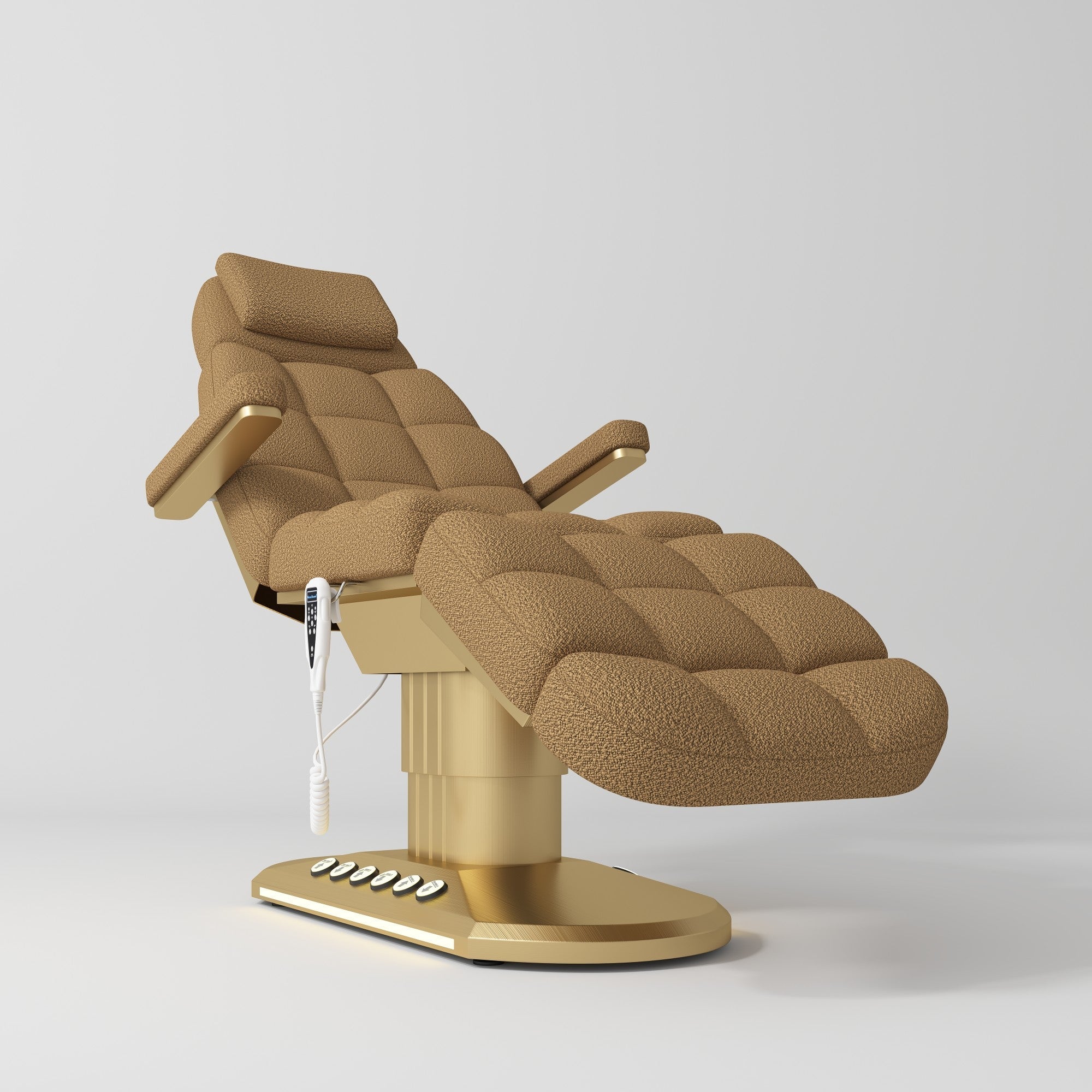 Orielle Version A Luxury Electric Beauty Bed with Dual Controls Teddy Brown