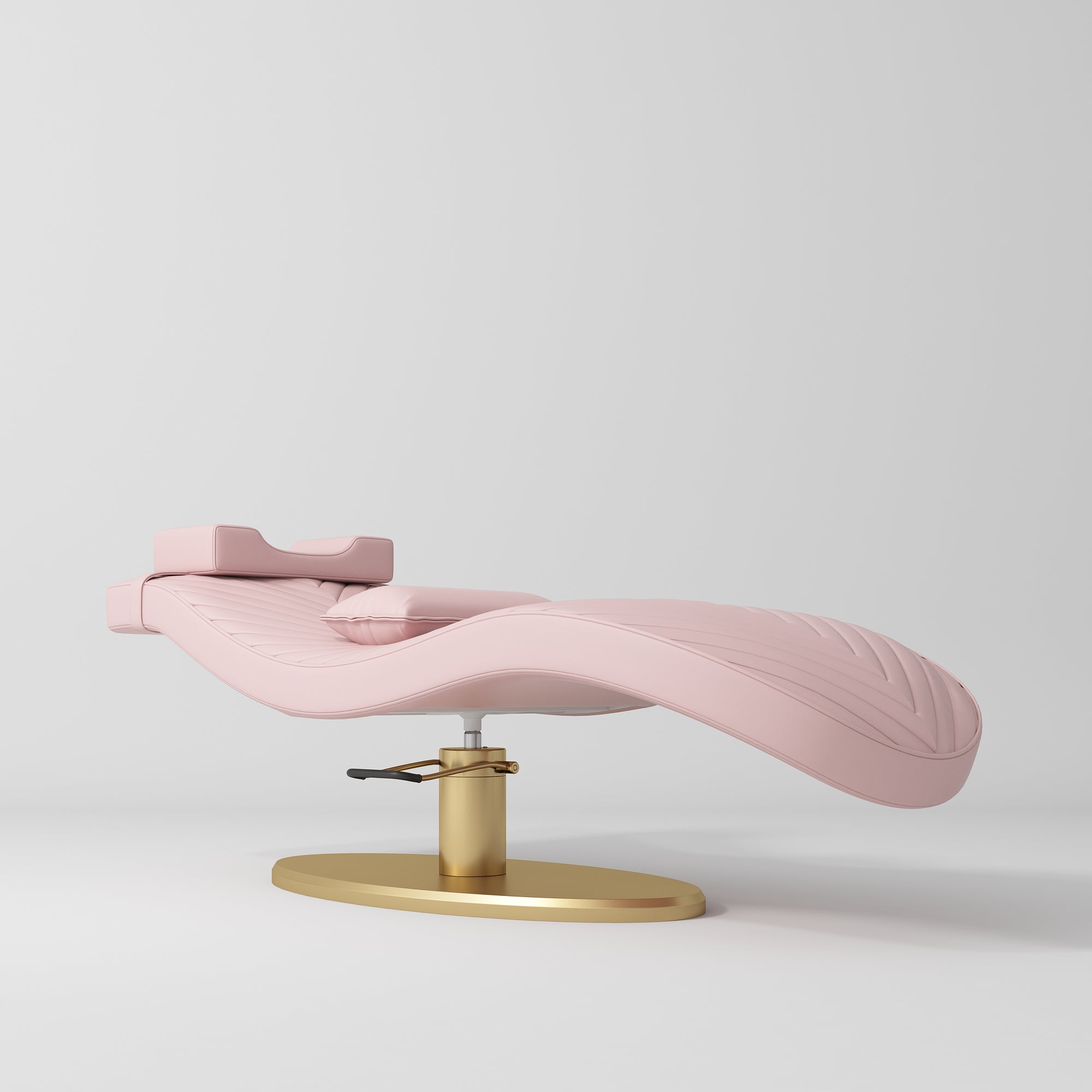 Royale Ergonomic Luxury Lash Beauty Bed Bare Blush Gold Base