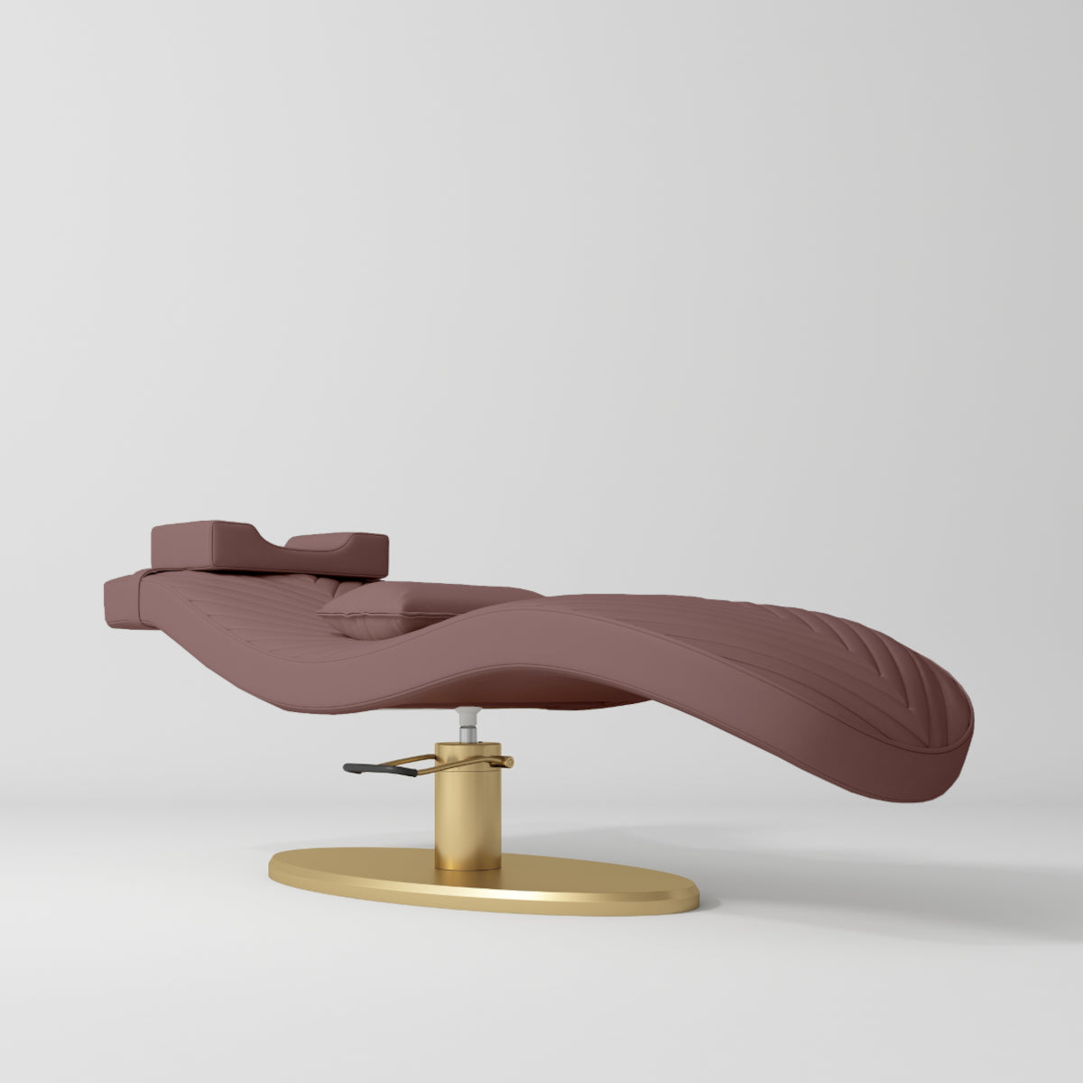 Royale Ergonomic Luxury Lash Beauty Bed Dusty Rose Gold Base