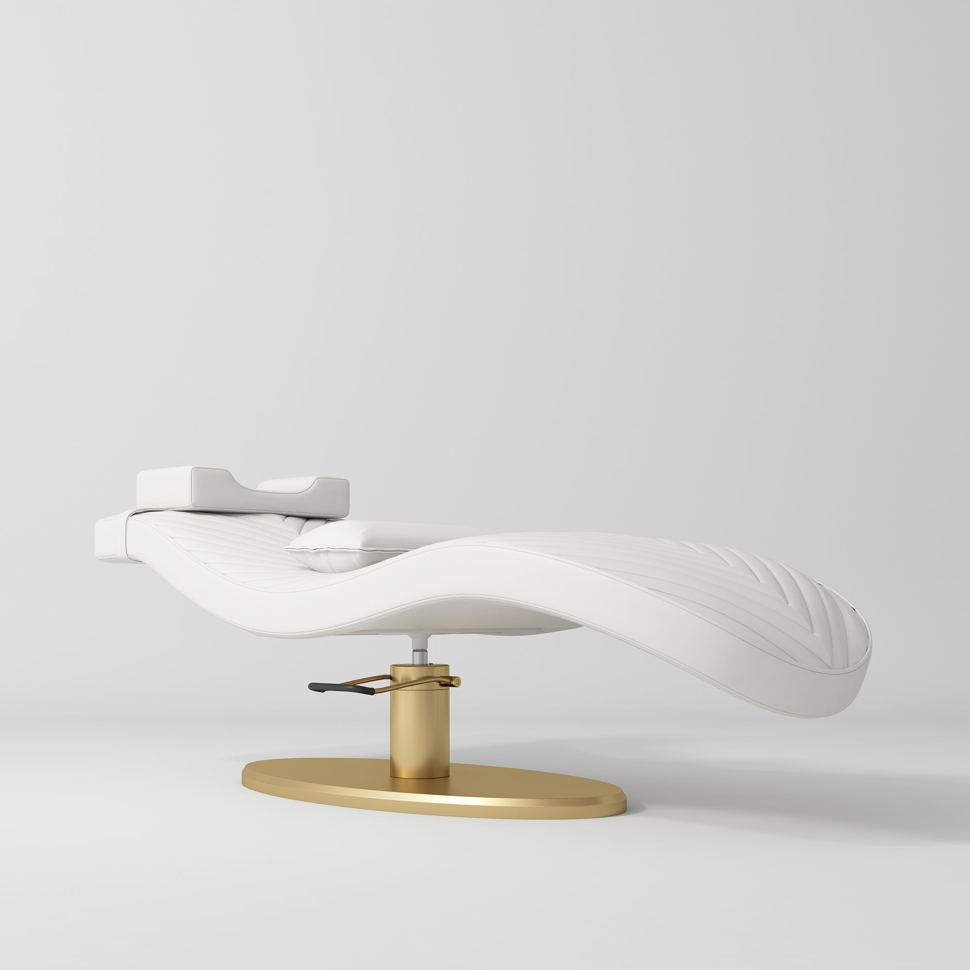 Royale Ergonomic Luxury Lash Beauty Bed White Gold Base