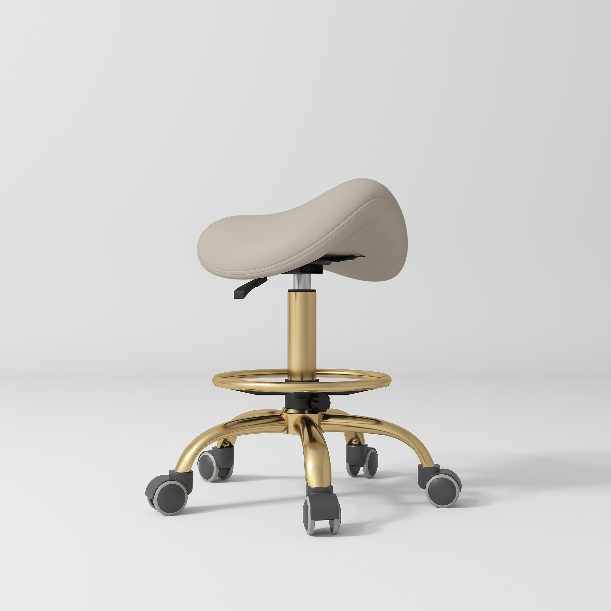 Selle Ergonomic Saddle Beauty Stool – 360° Rotation Stone Taupe