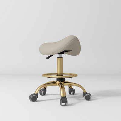 Selle Ergonomic Saddle Beauty Stool – 360° Rotation Stone Taupe
