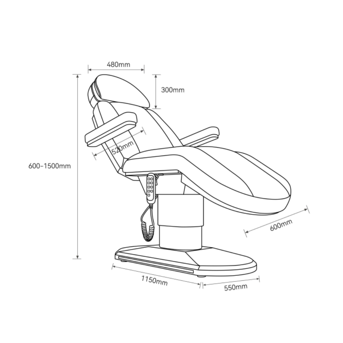 Étoile 3-Motors Adjustable Electric Lash Beauty Bed Stone Taupe