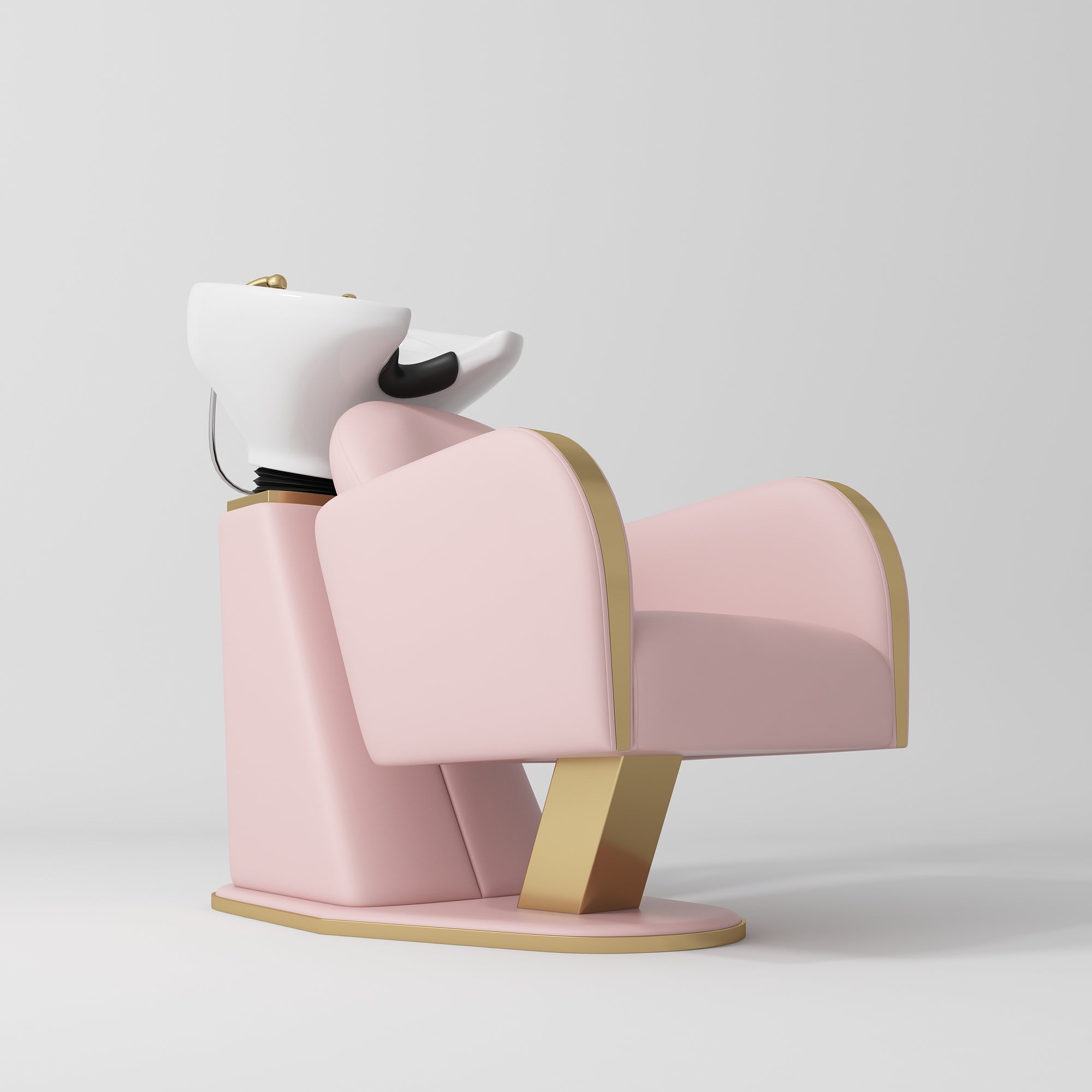Atelier Professional Salon Shampoo Chair with Adjustable Ceramic Basin Bare Blush