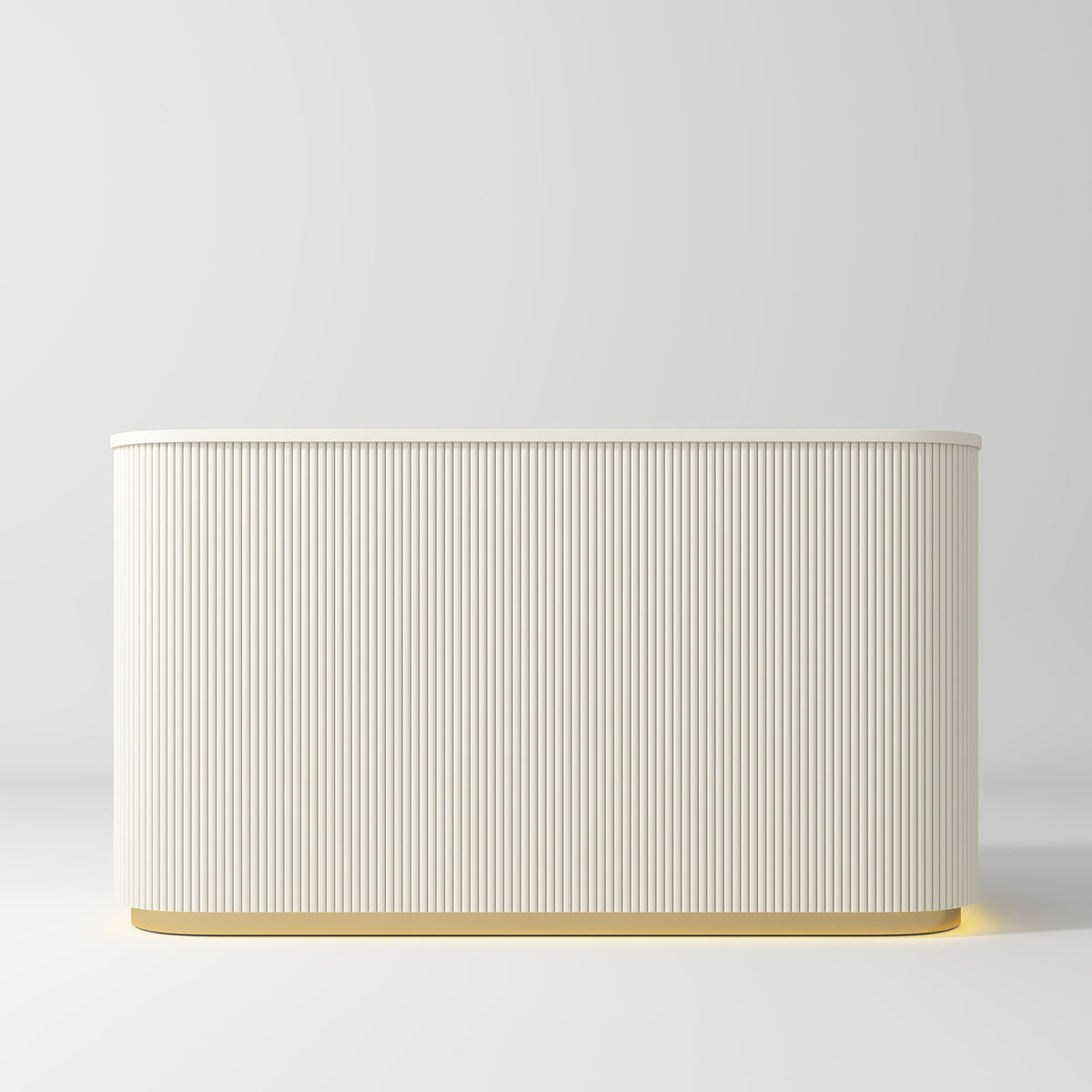Averne Elegant LED Salon Reception Desk Sleek Modern Design Creamy