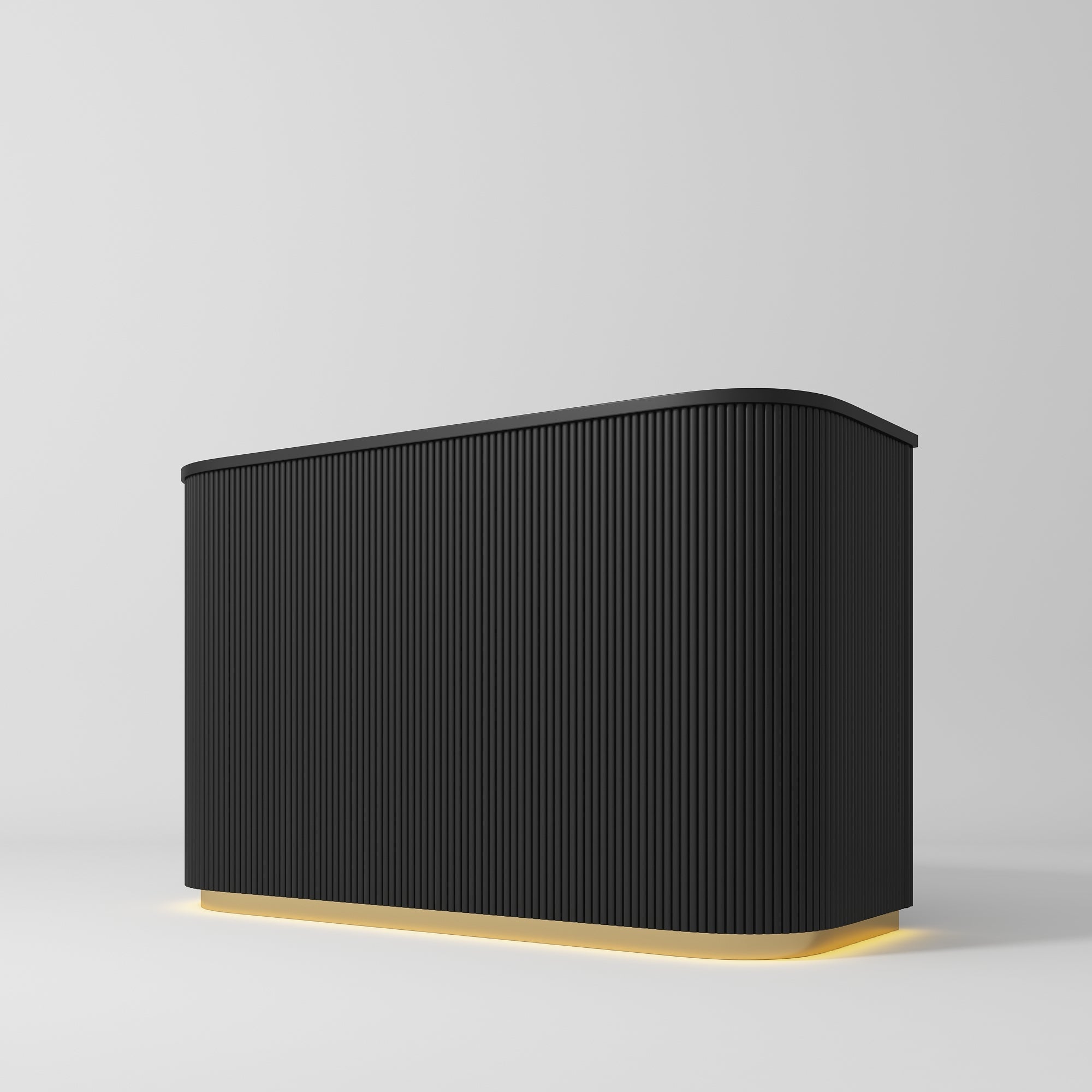Averne Elegant LED Salon Reception Desk Sleek Modern Design Black