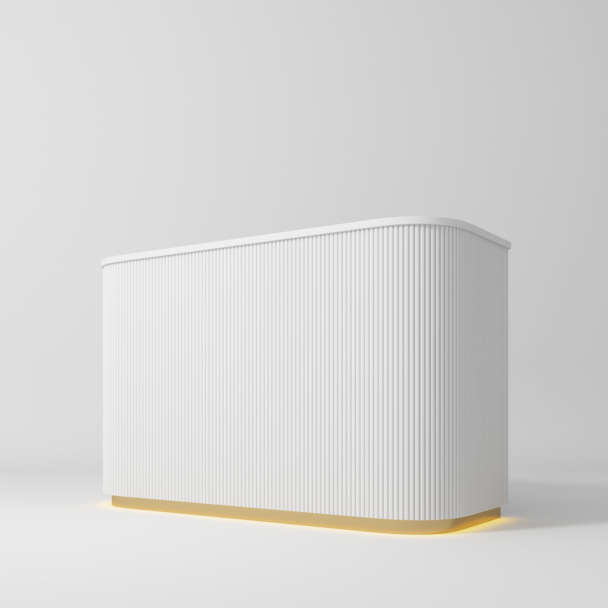 Averne Elegant LED Salon Reception Desk Sleek Modern Design White