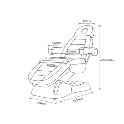 Grace 3-Motors Electric Beauty Bed Black
