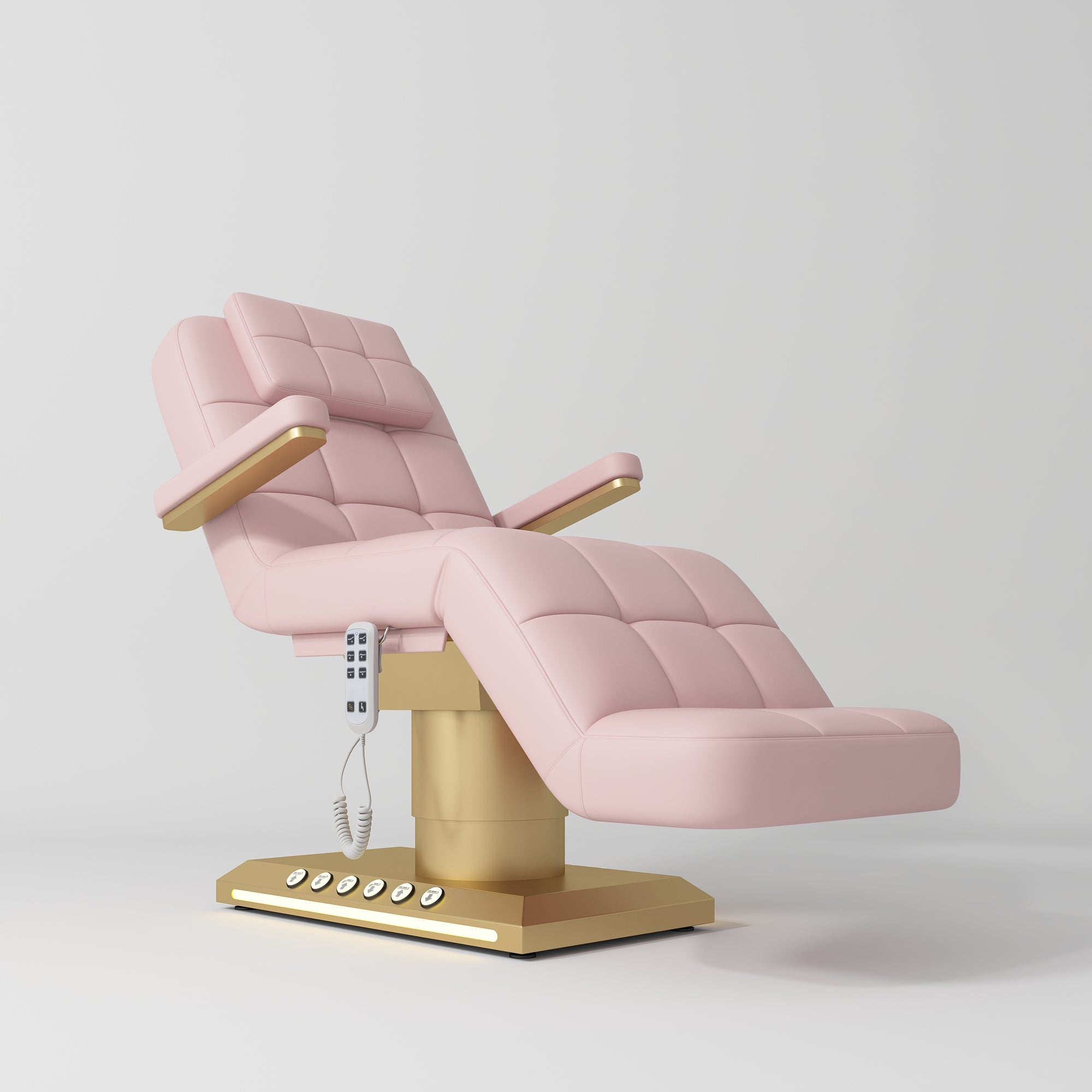 Saphir Version B Premium Complete Beauty Salon Set – Beauty Bed, Chair, Moonlight Lamp & Trolley Bare Blush