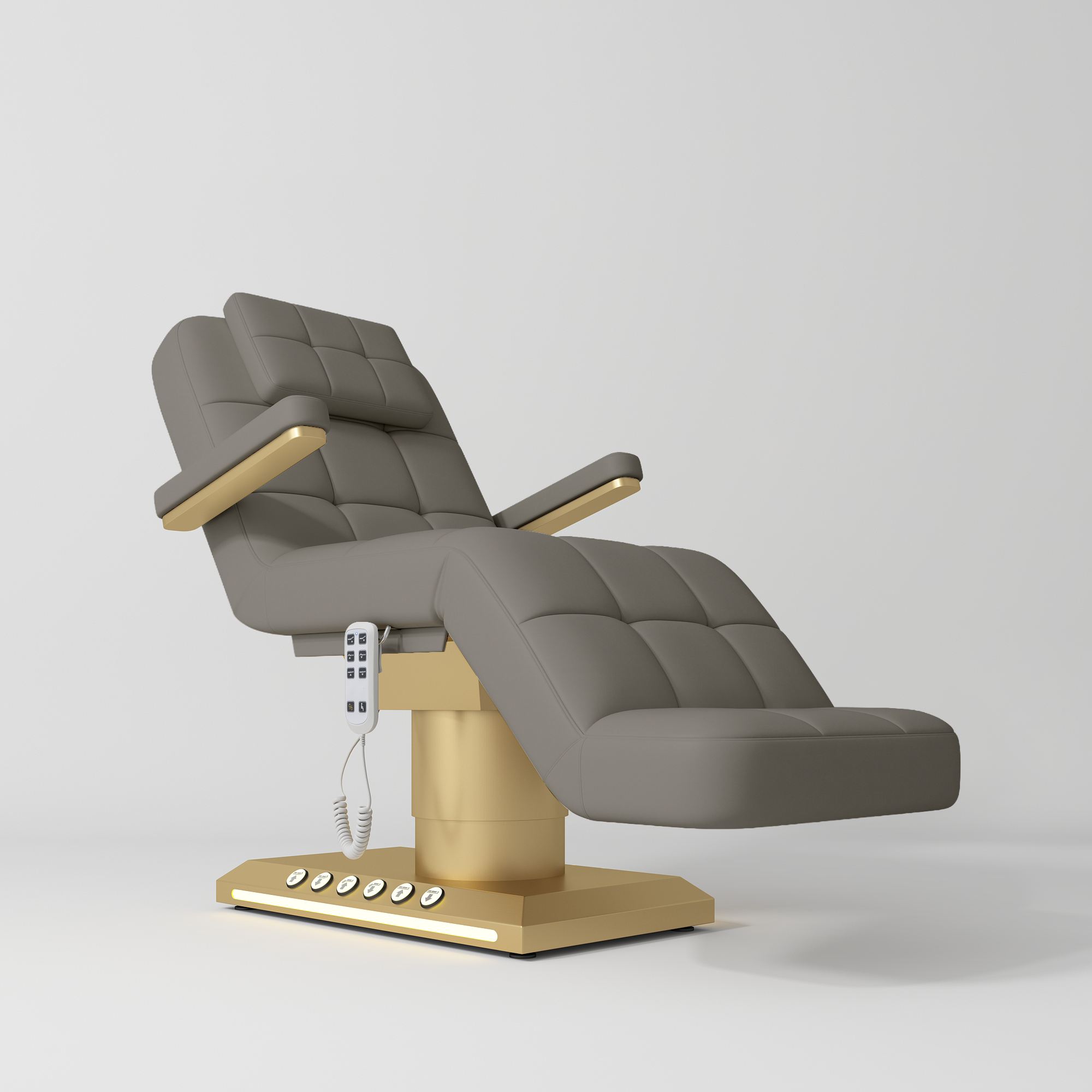 Saphir Version B Premium Complete Beauty Salon Set – Beauty Bed, Chair, Moonlight Lamp & Trolley Deep Ash