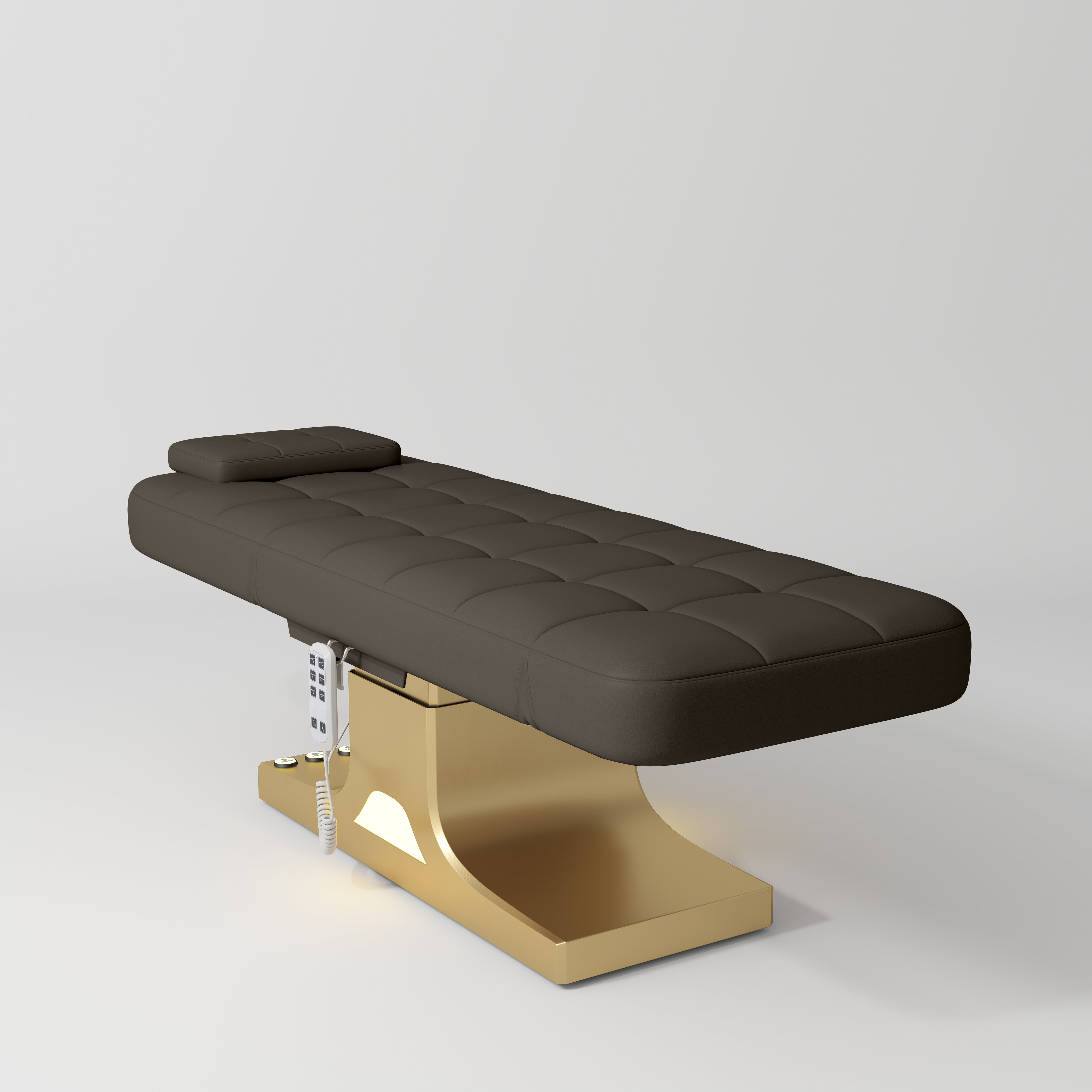 Saphir Version A Complete Beauty Salon Set – Beauty Bed, Chair, Moonlight Lamp & Trolley Cocoa Mocha