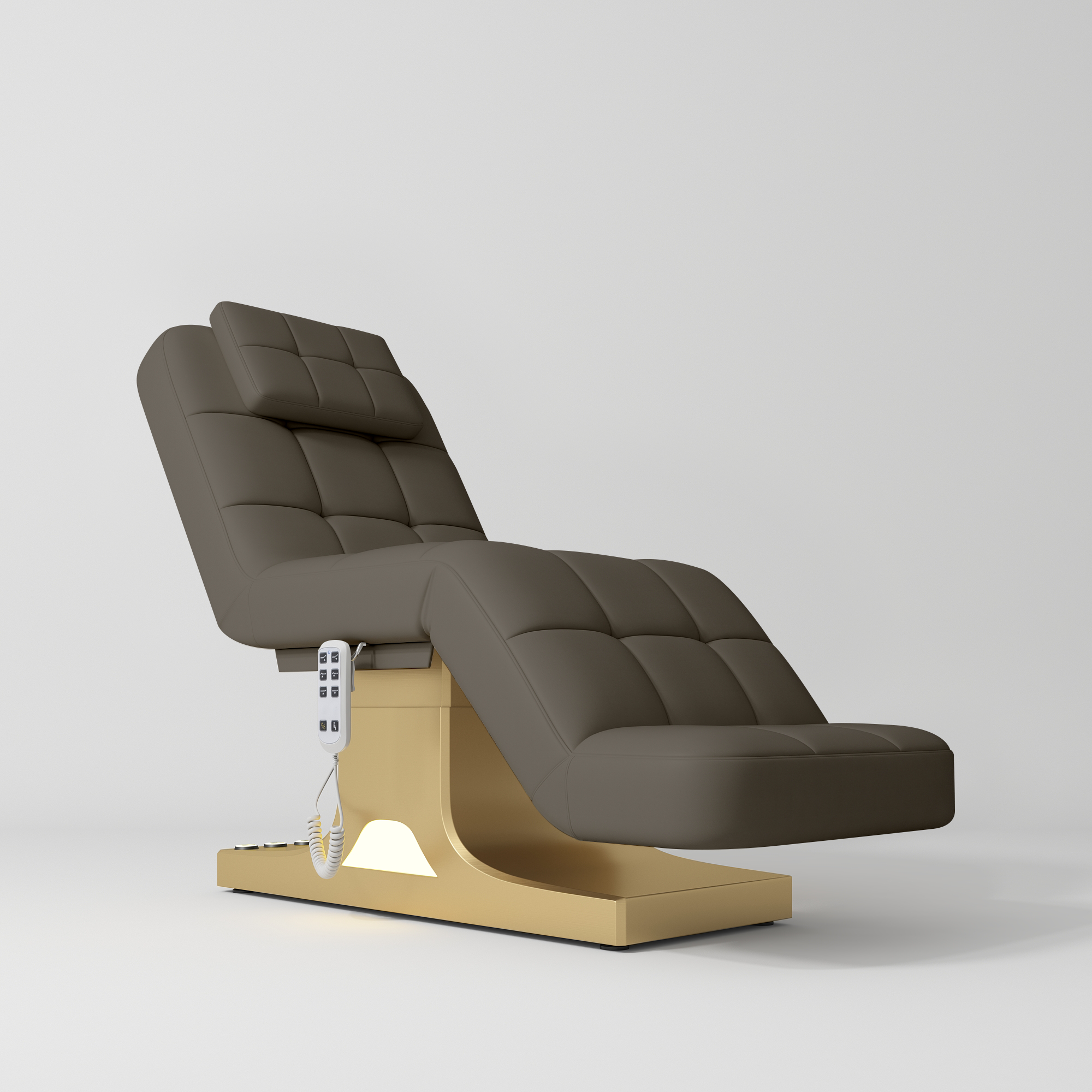 Saphir Version A Complete Beauty Salon Set – Beauty Bed, Chair, Moonlight Lamp & Trolley Cocoa Mocha