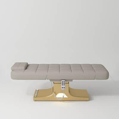 Saphir Version A Complete Beauty Salon Set – Beauty Bed, Chair, Moonlight Lamp & Trolley Stone Taupe