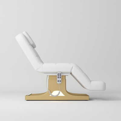 Saphir Version A Complete Beauty Salon Set – Beauty Bed, Chair, Moonlight Lamp & Trolley White
