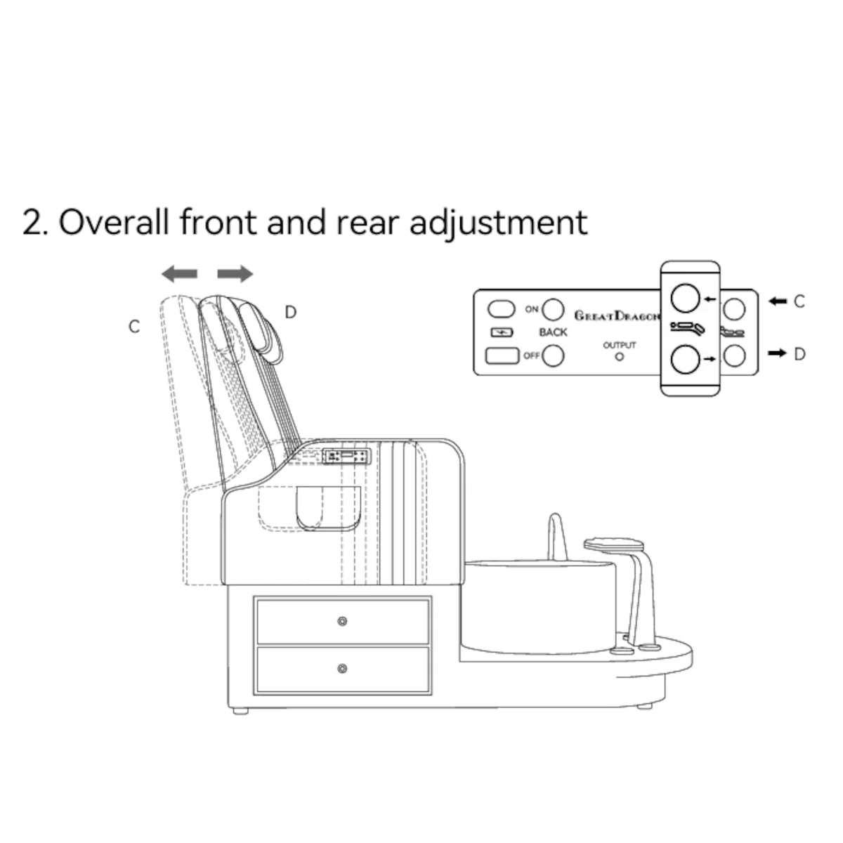 Noémie Luxury Electric Pedicure Chair with Massage Backrest Creamy