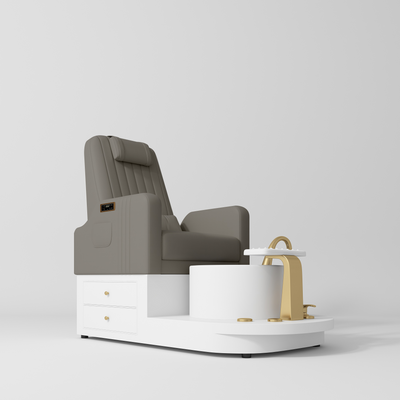 Noémie Luxury Electric Pedicure Chair with Massage Backrest Deep Ash