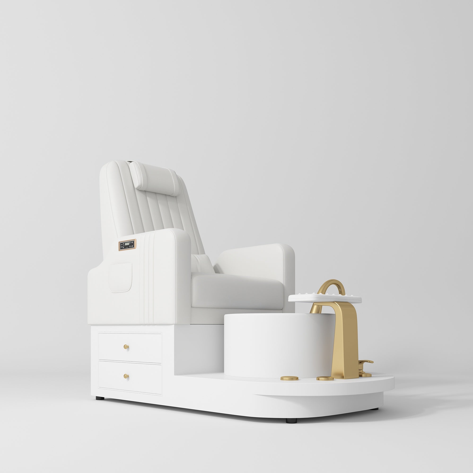 Noémie Luxury Electric Pedicure Chair with Massage Backrest White