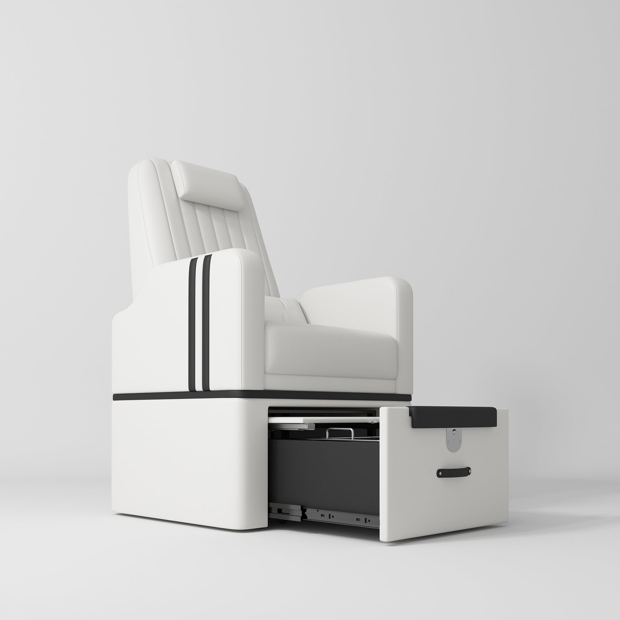 Perle Professional Pedicure Chair – No Plumbing Required White
