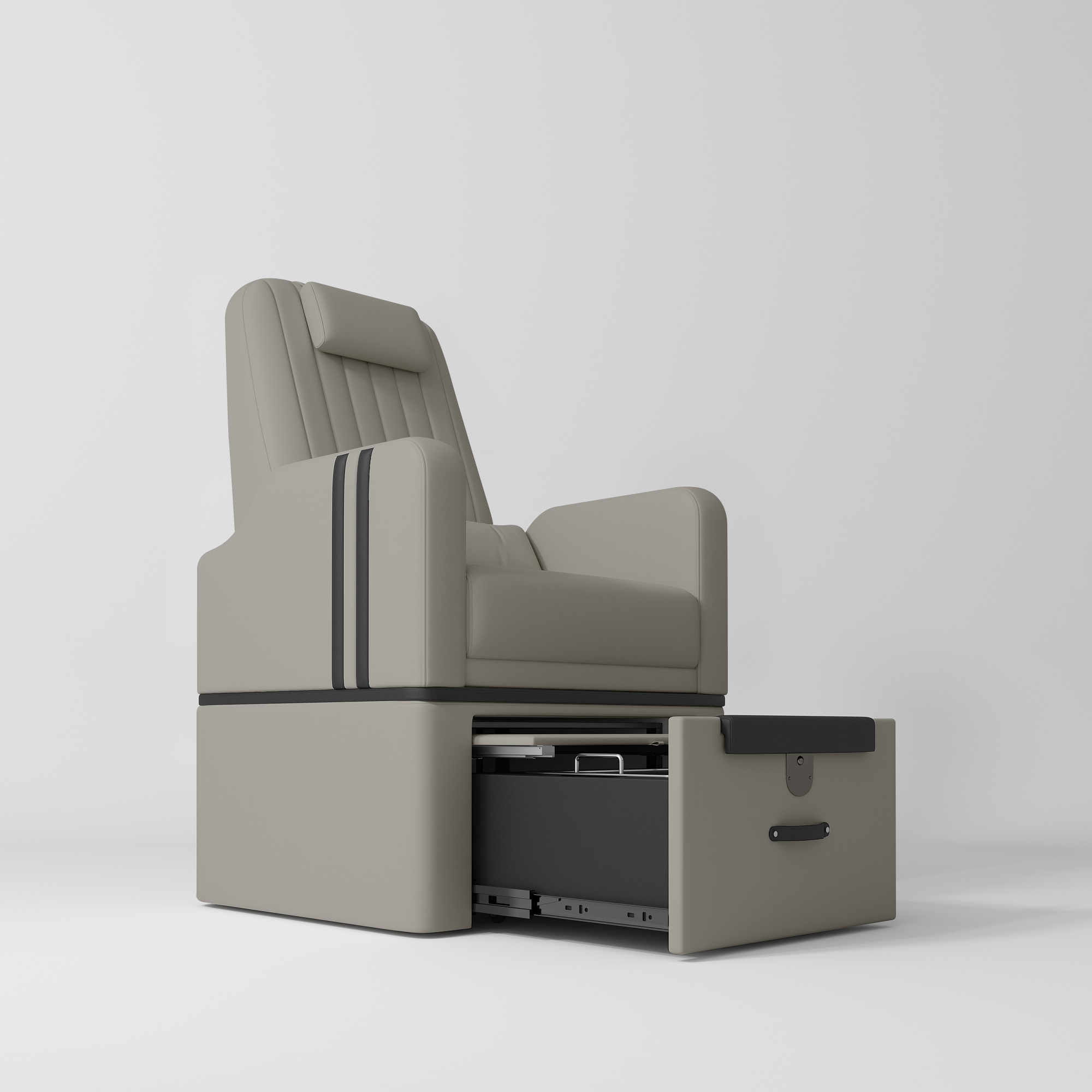 Perle Professional Pedicure Chair – No Plumbing Required Pearl Greige