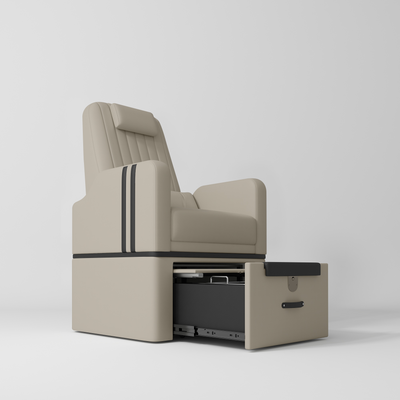 Perle Professional Pedicure Chair – No Plumbing Required Stone Taupe