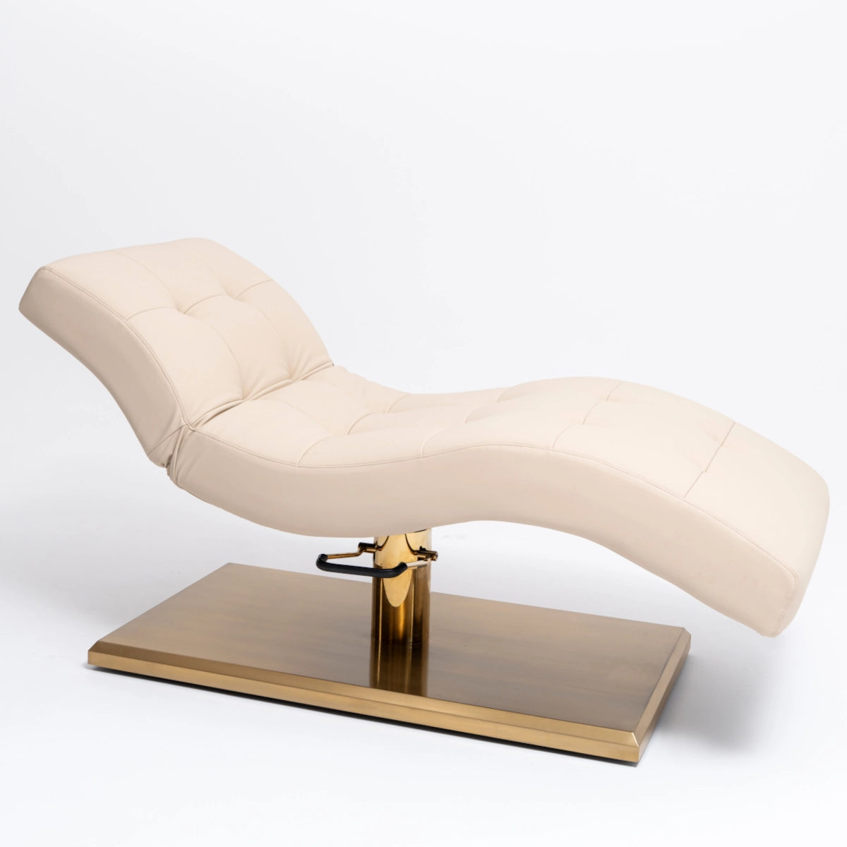 Prestige Hydraulic Eyelash Bed – Adjustable Headrest & High-Density Sponge Warm Beige
